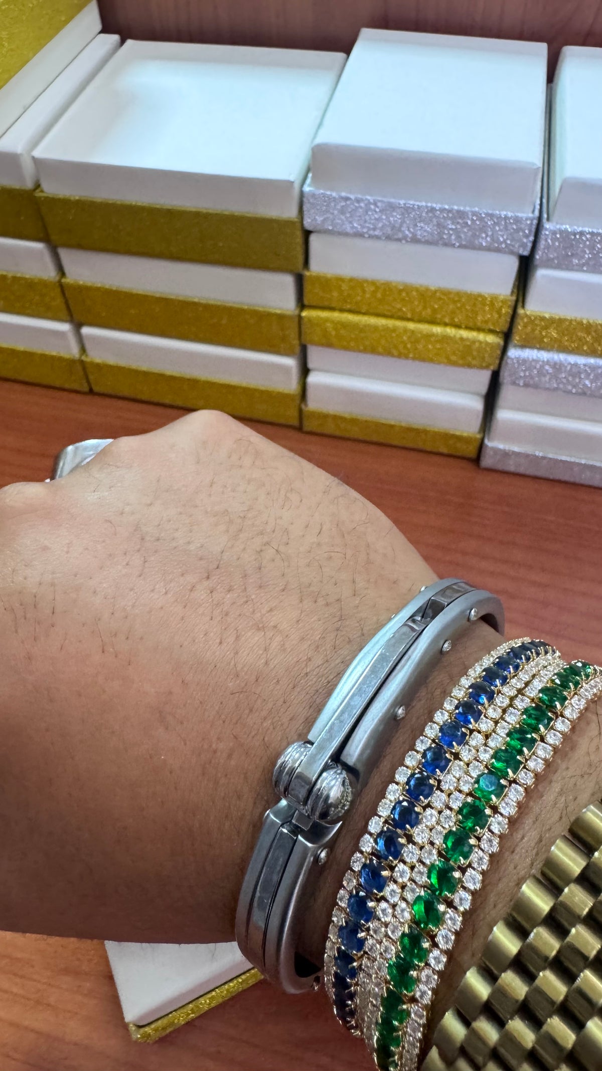 Bracciale manetta acciaio argento *5999