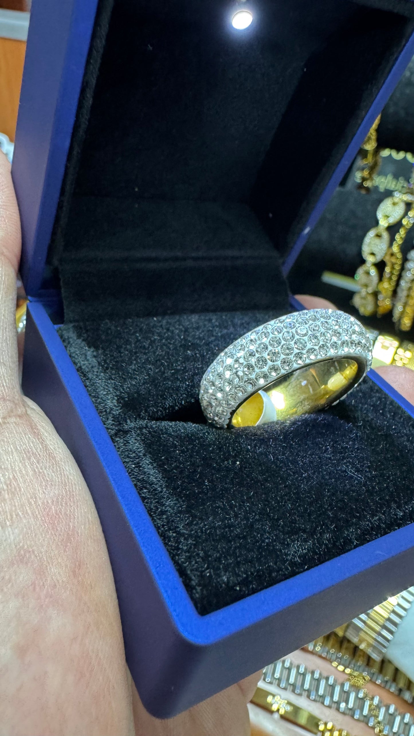 Anello acciaio Diamond *46