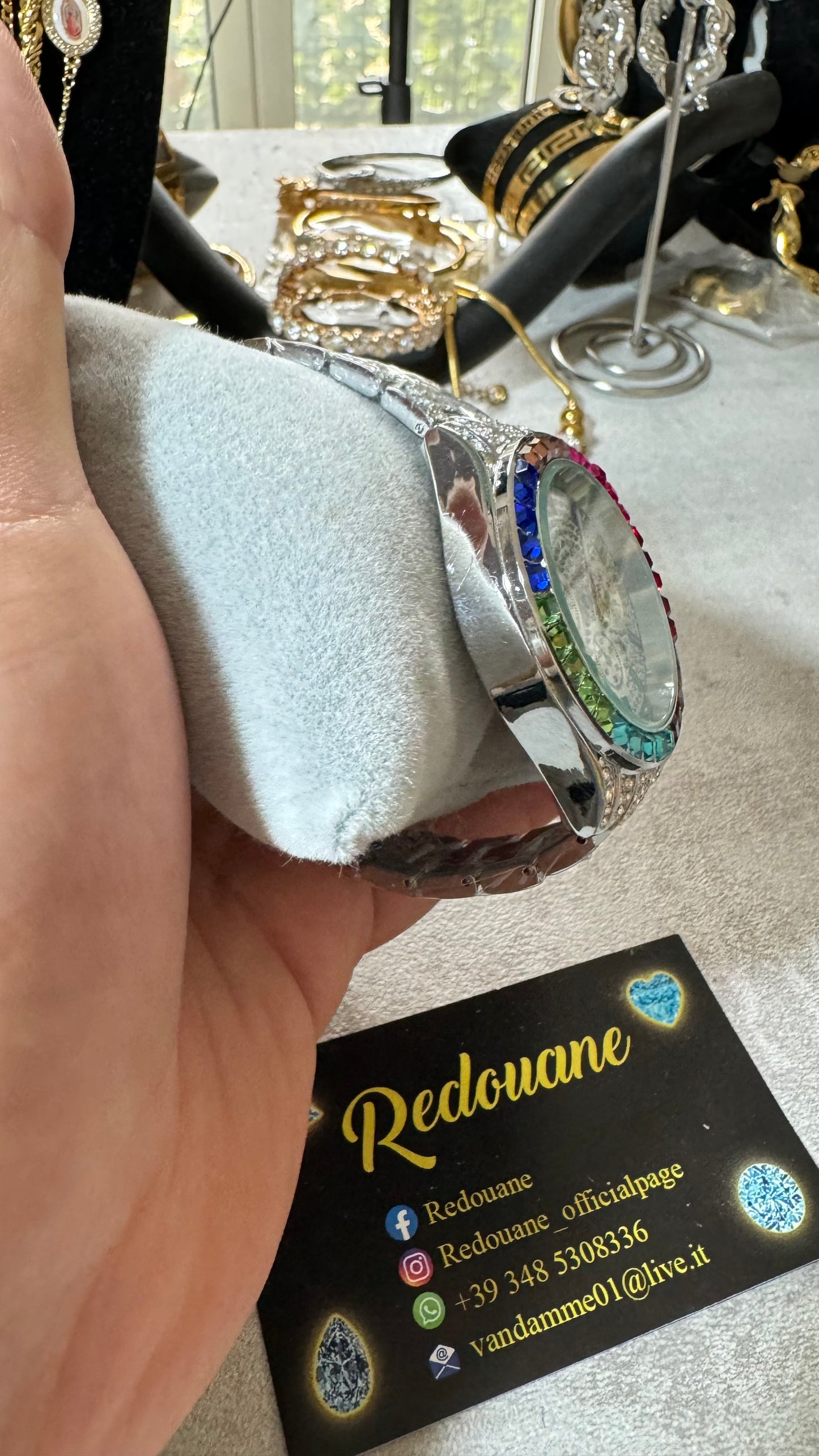 Orologio diamond color argento *05