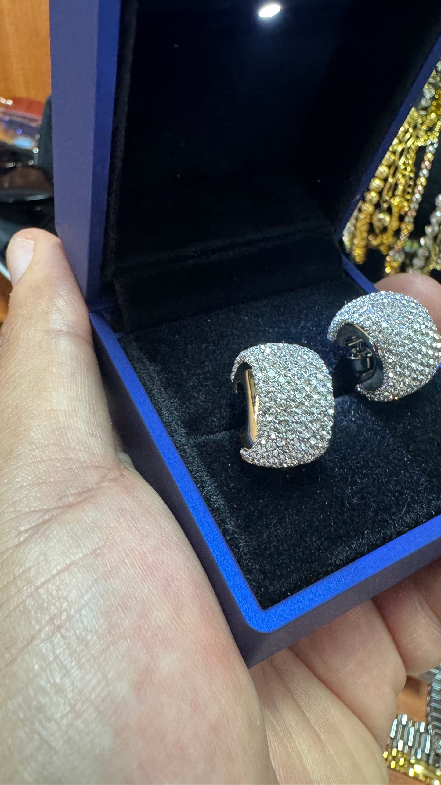Orecchini Diamond oro acciaio *35