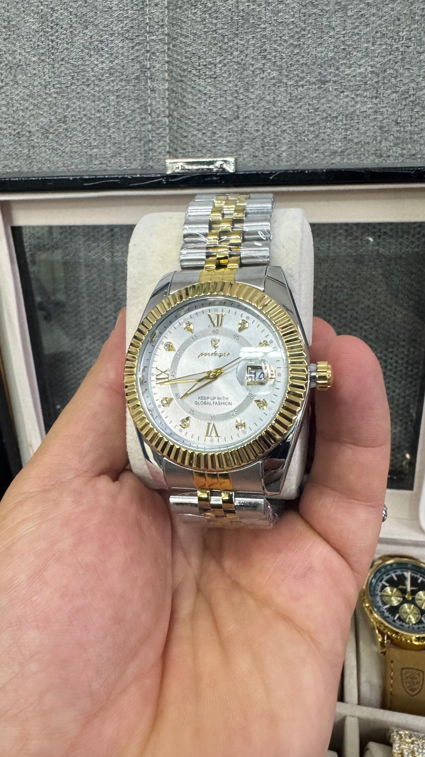 Orologio acciaio oro e argento*28