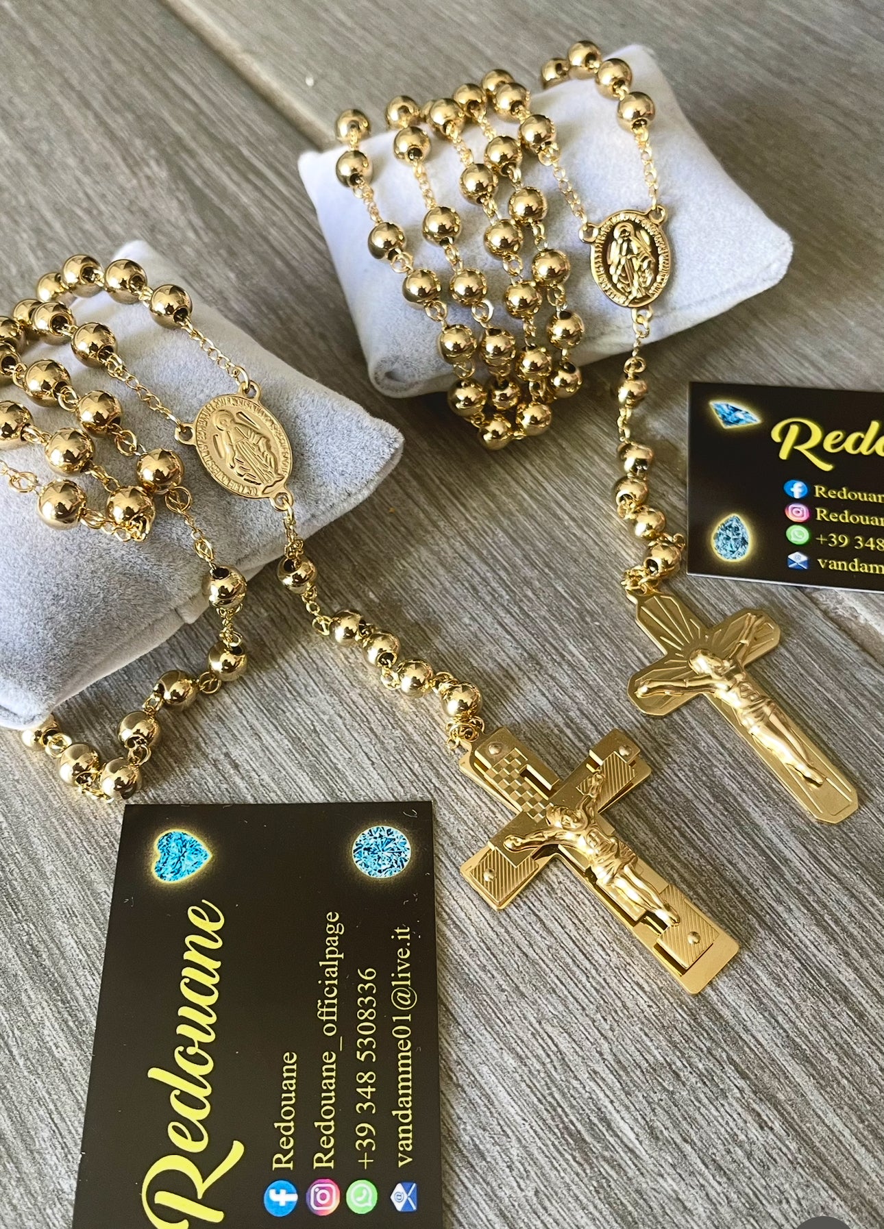 Rosario acciaio oro*24
