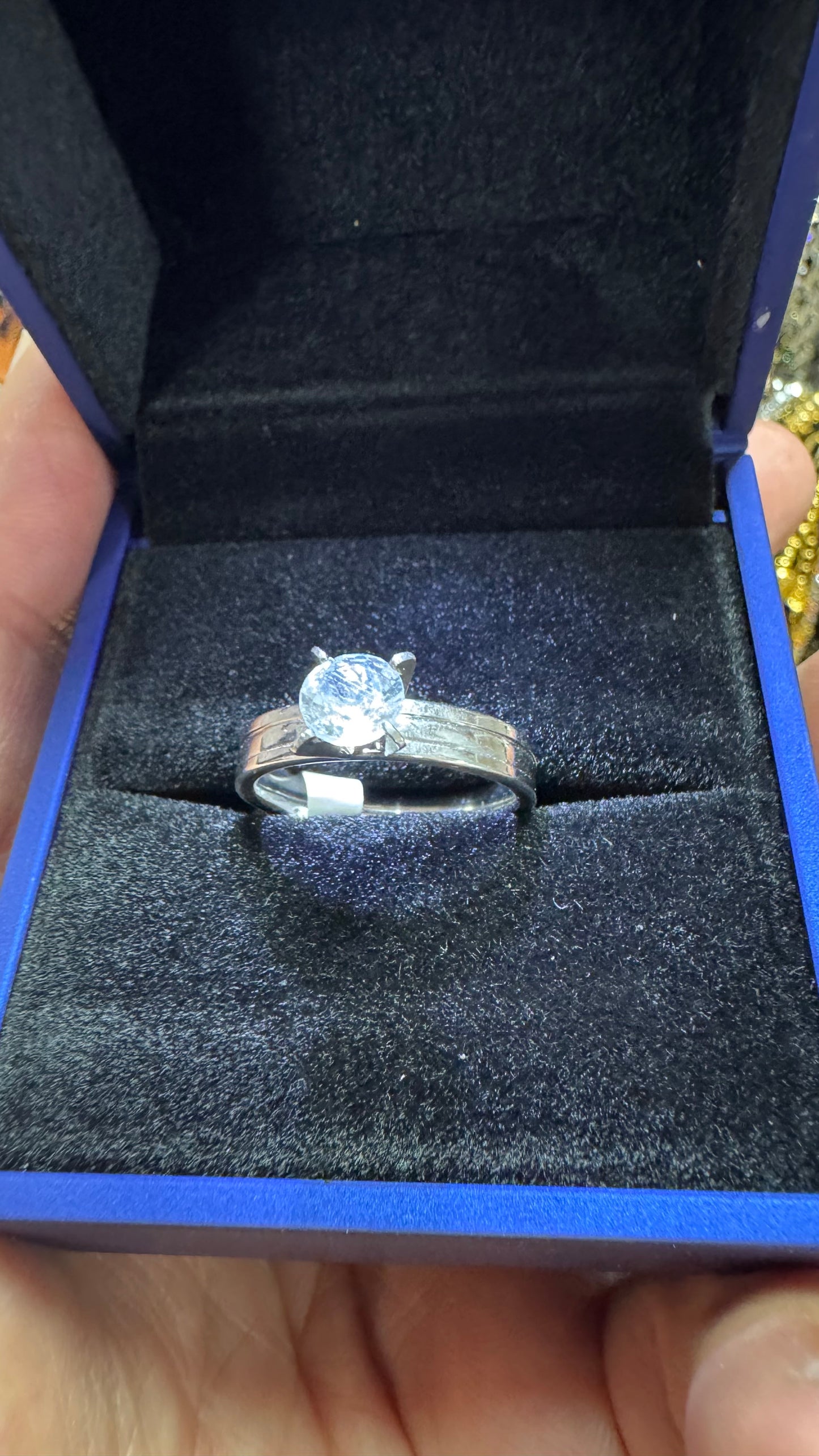 Anello acciaio punto luce *48