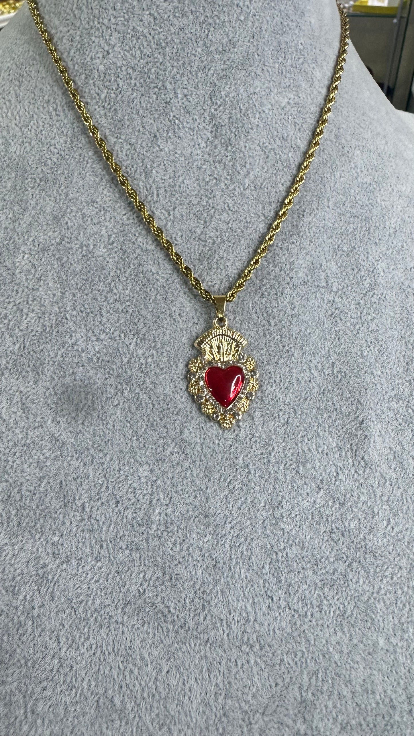 Collana girocollo cuore sacro*4