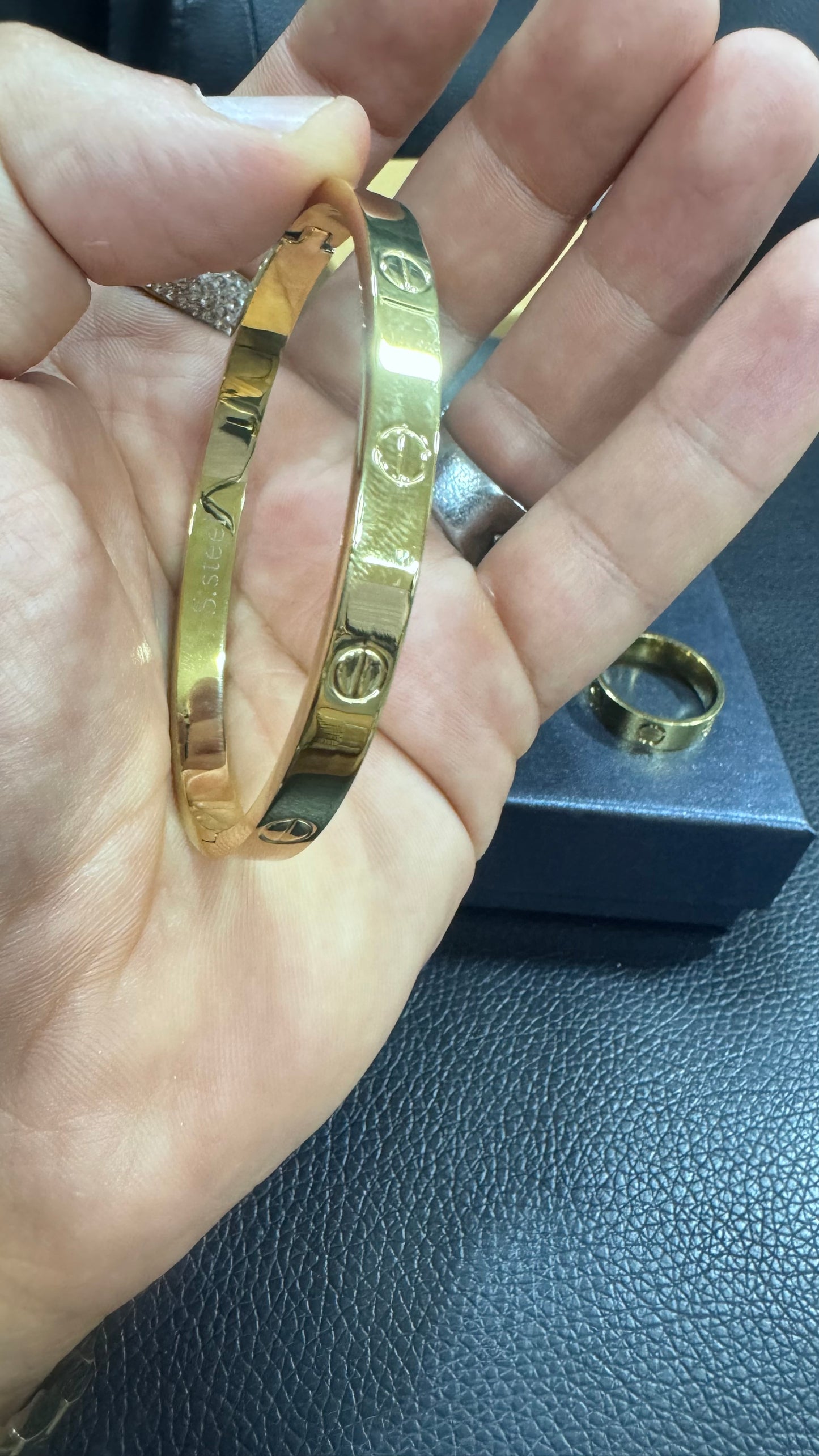 Bracciale Rigido acciaio oro *71