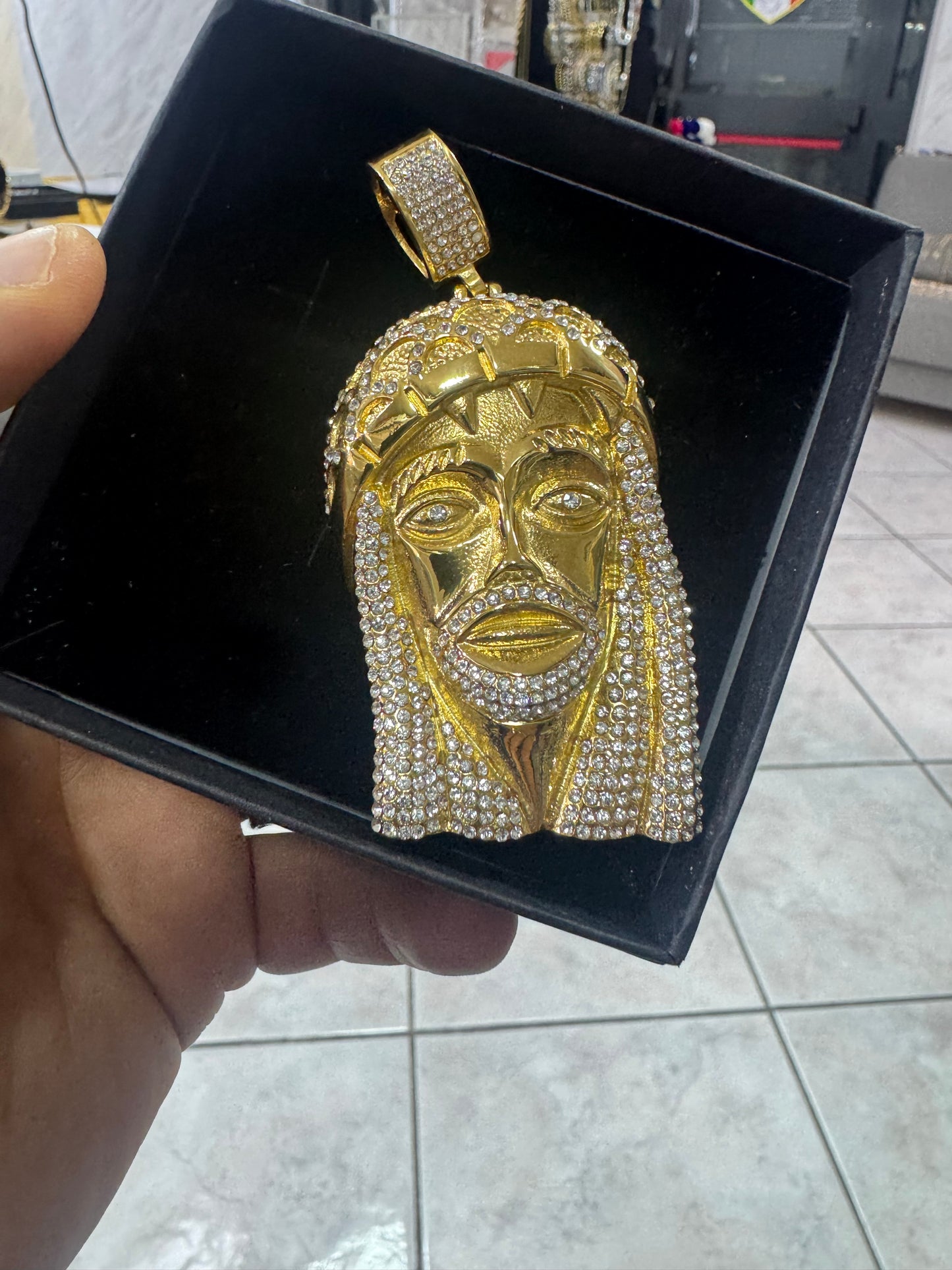 Ciondolo Gesù grande Acciaio *123