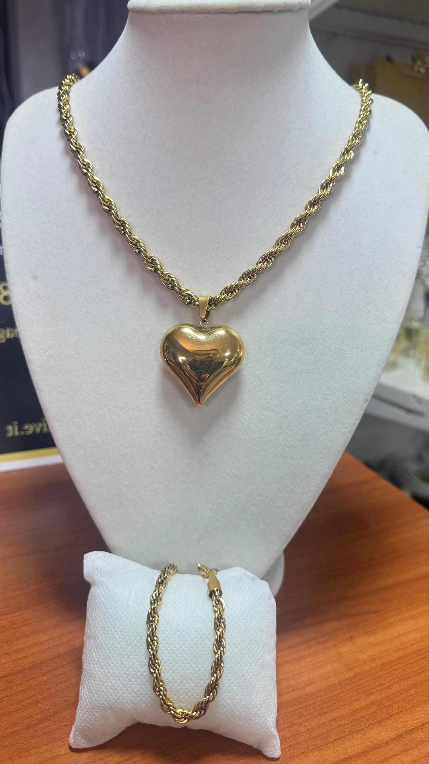 Collana con cuore più bracciale *05