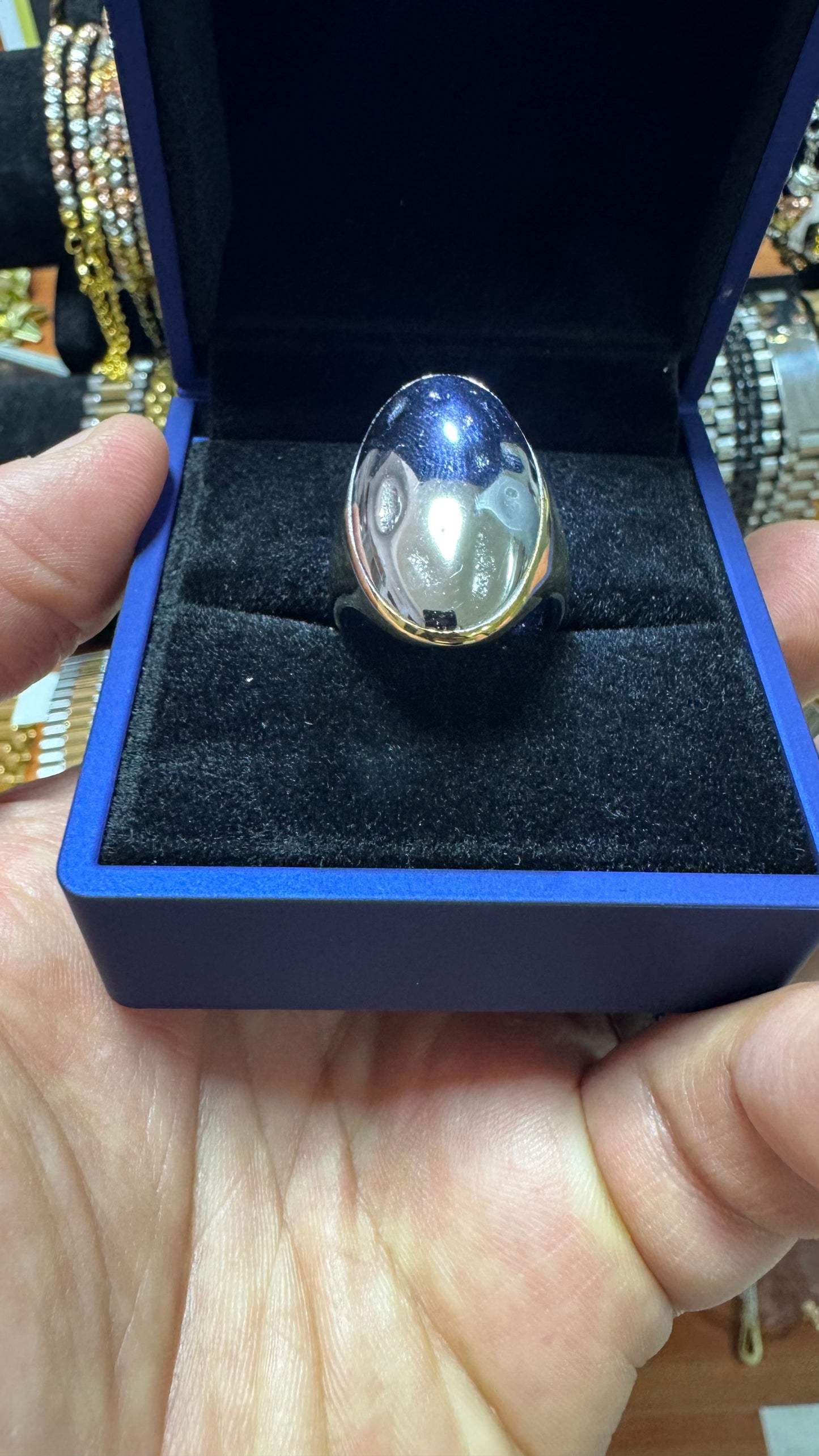 Anello acciaio oro *52