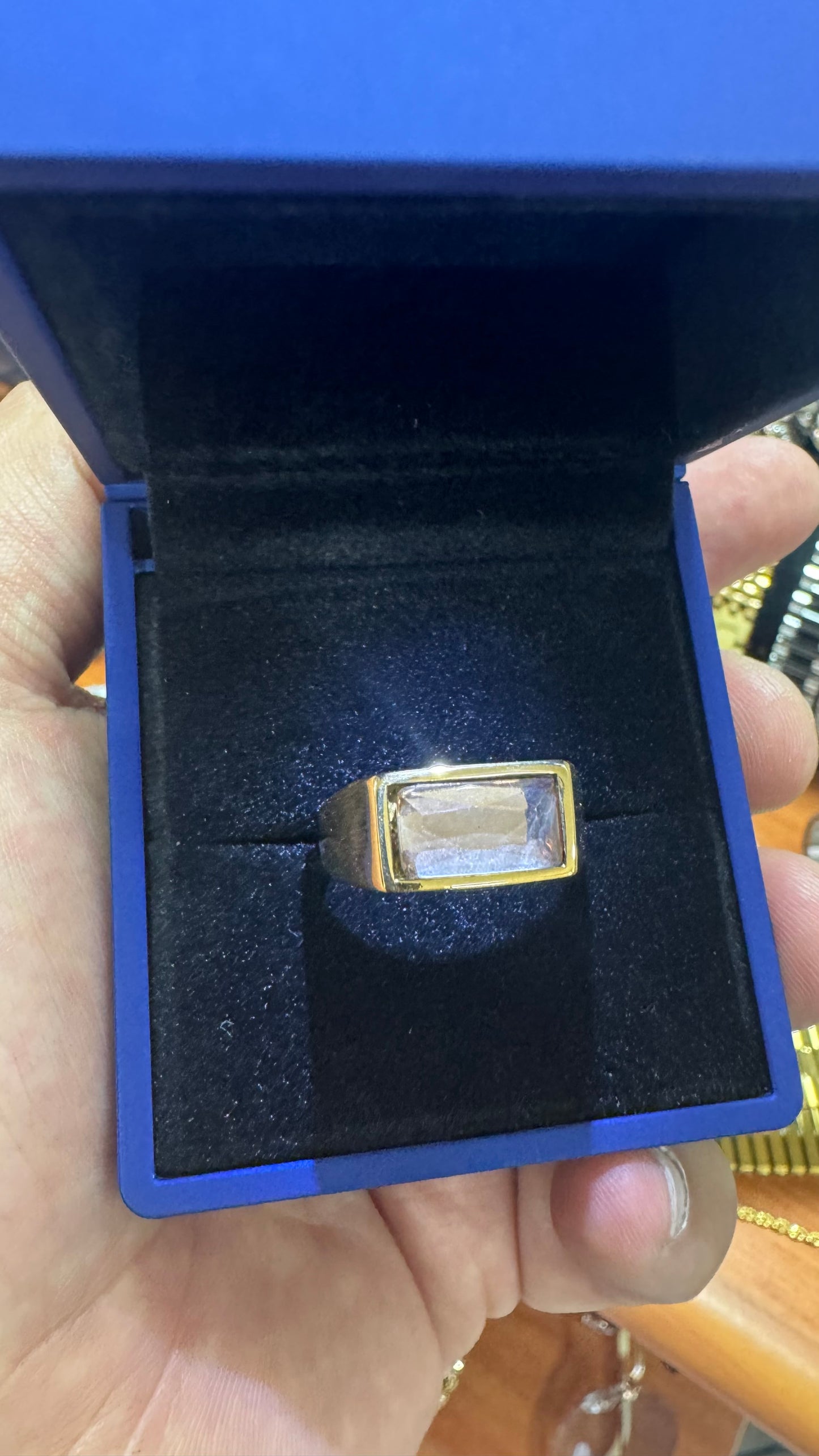 Anello acciaio oro *57