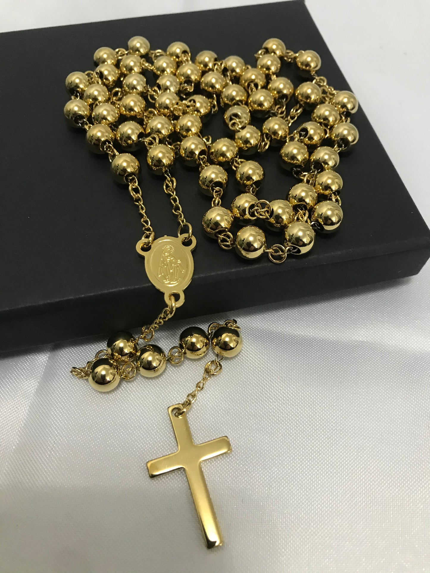 Rosario oro acciaio *28