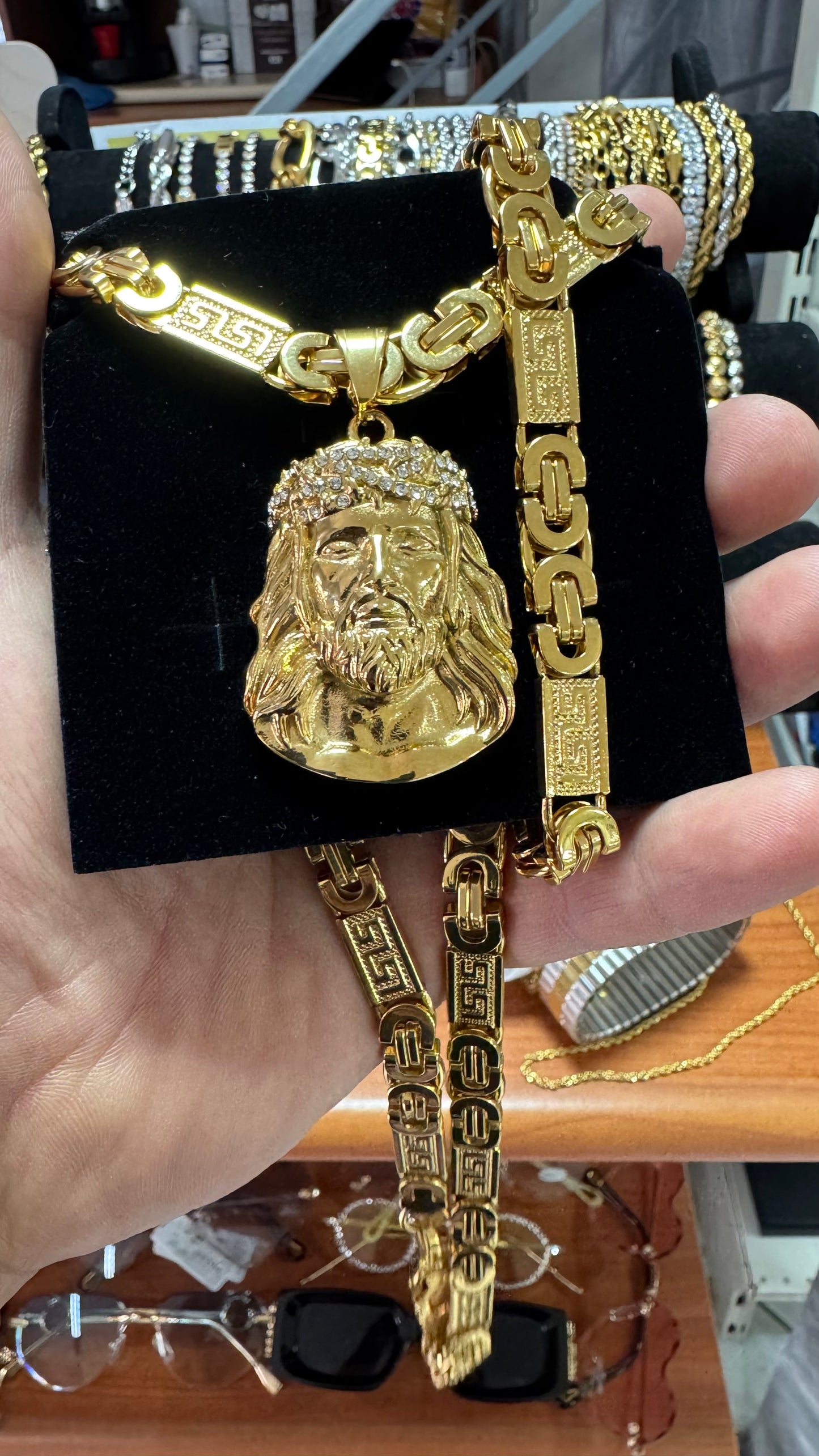 Combo kit Gesù acciaio oro *116