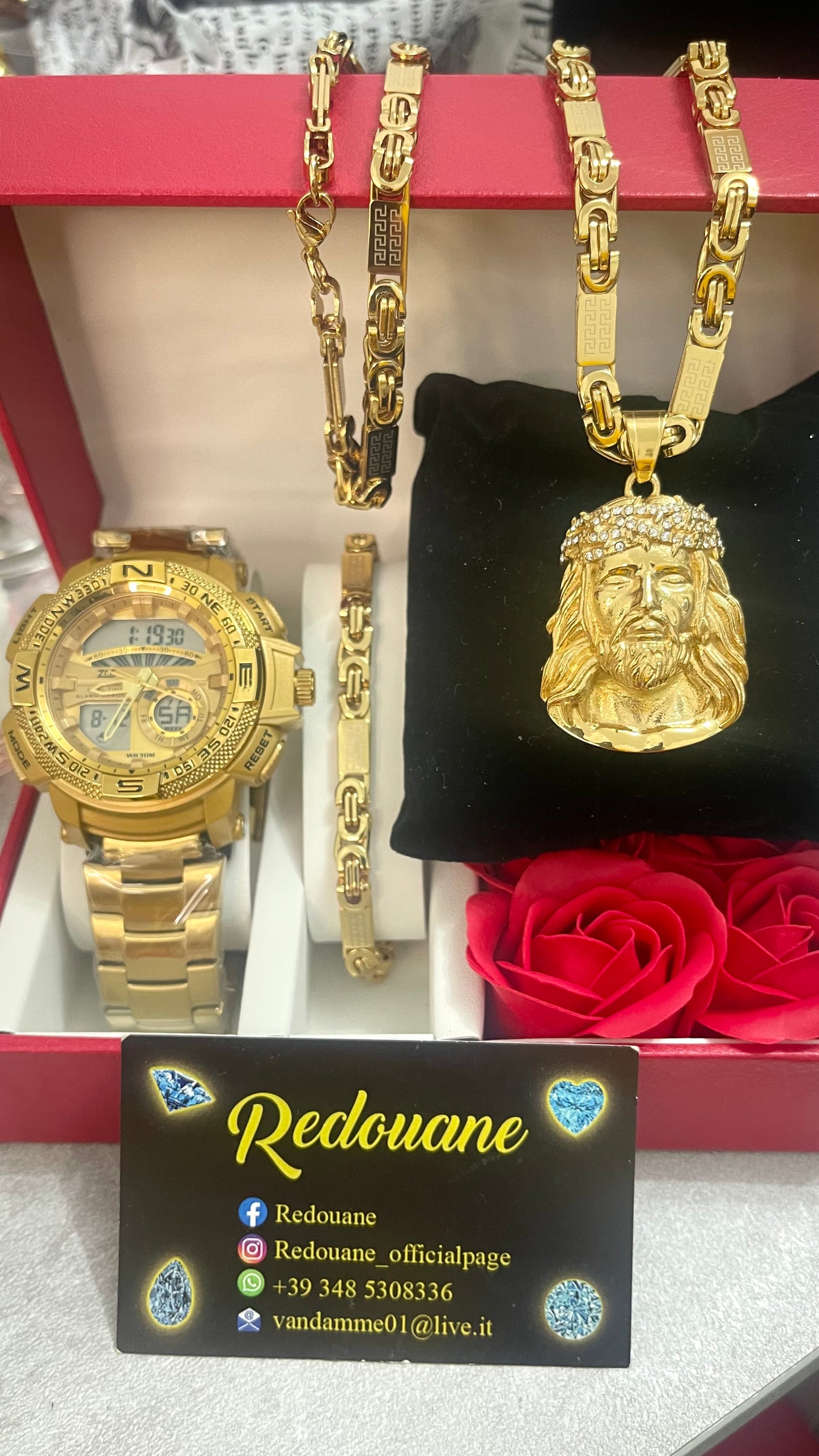 Combo tris acciaio oro *02