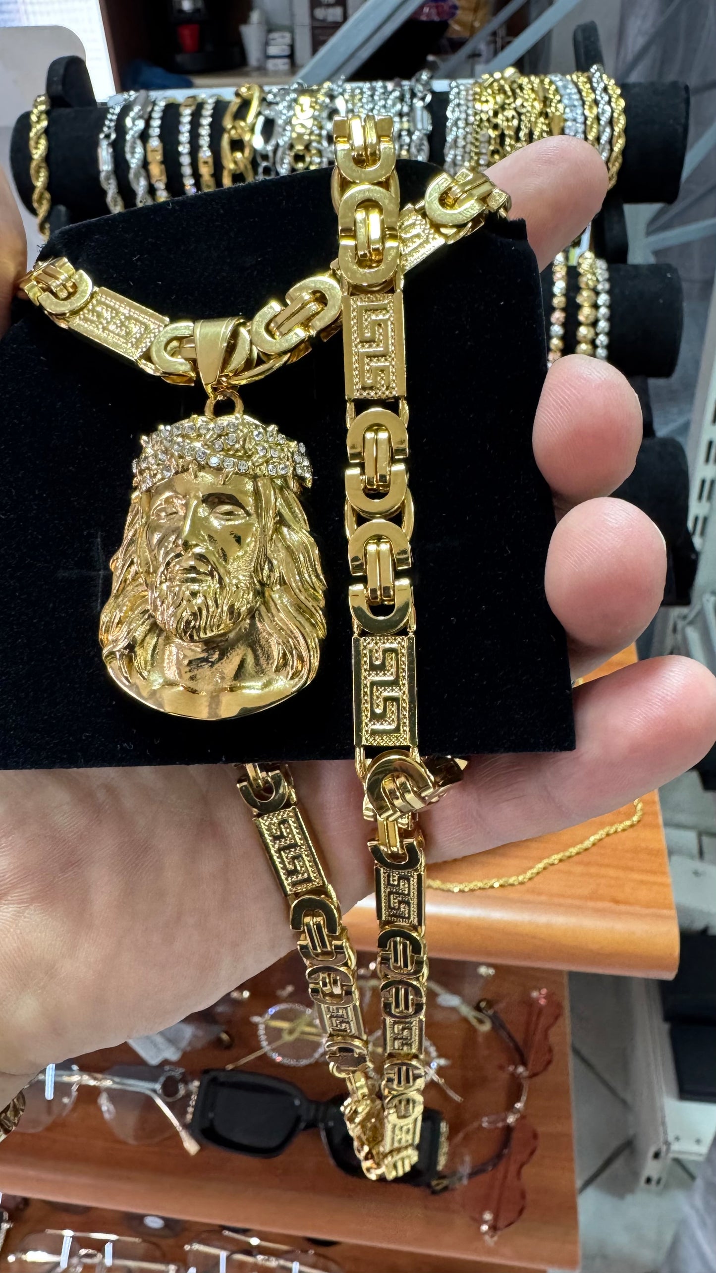 Combo kit Gesù acciaio oro *116