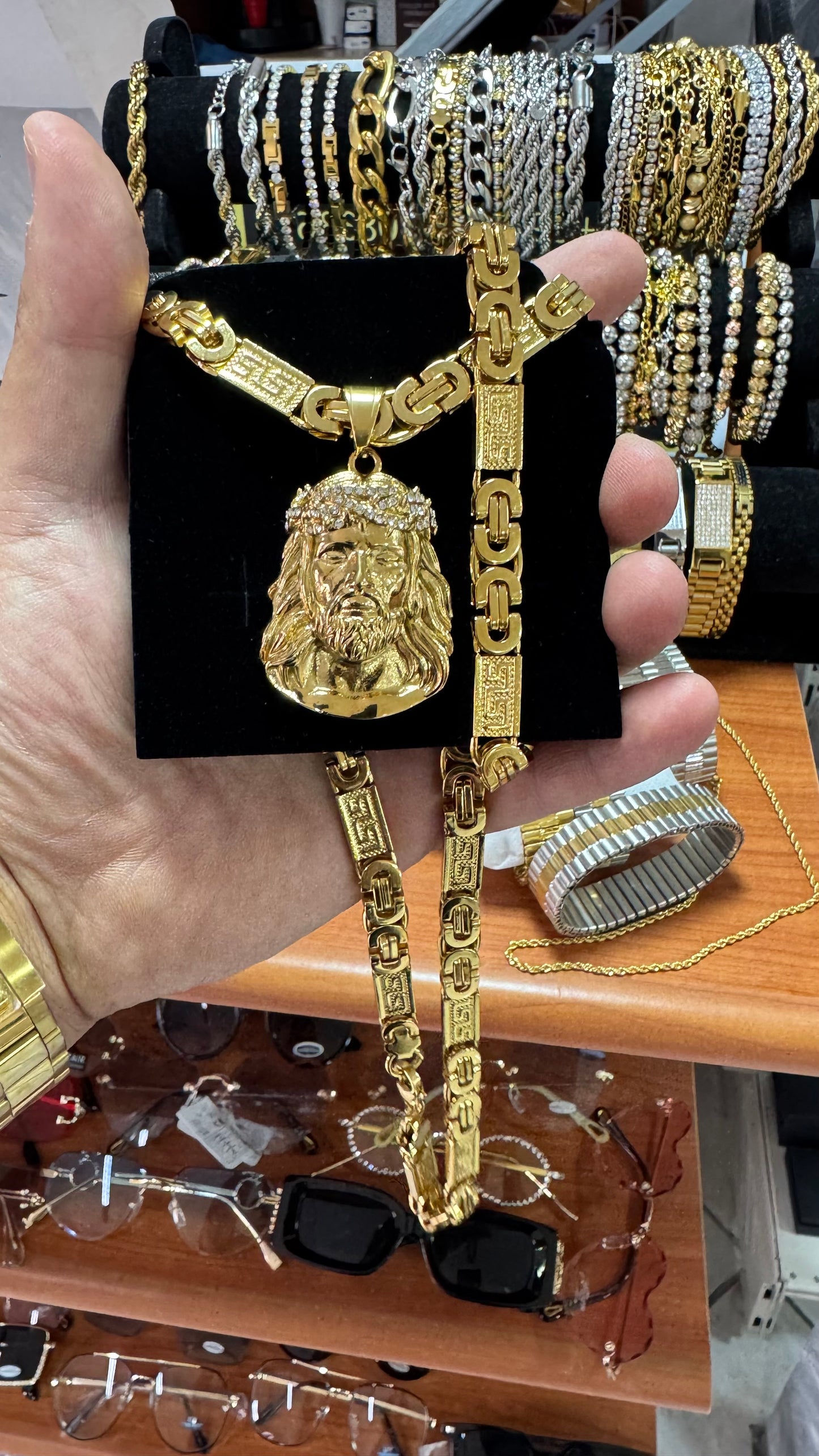 Combo kit Gesù acciaio oro *116