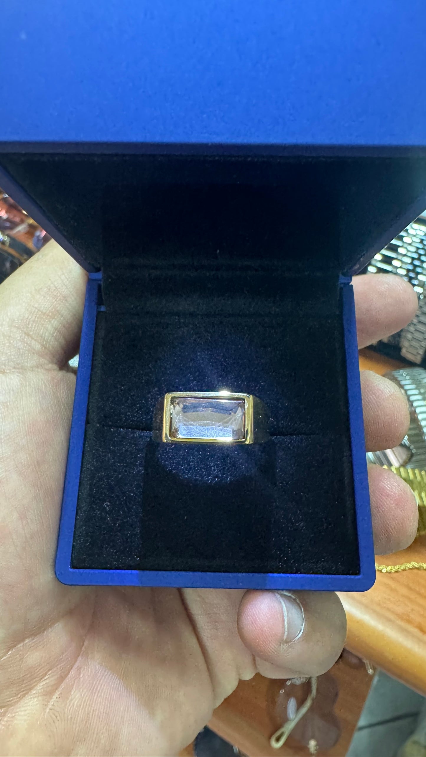 Anello acciaio oro *57