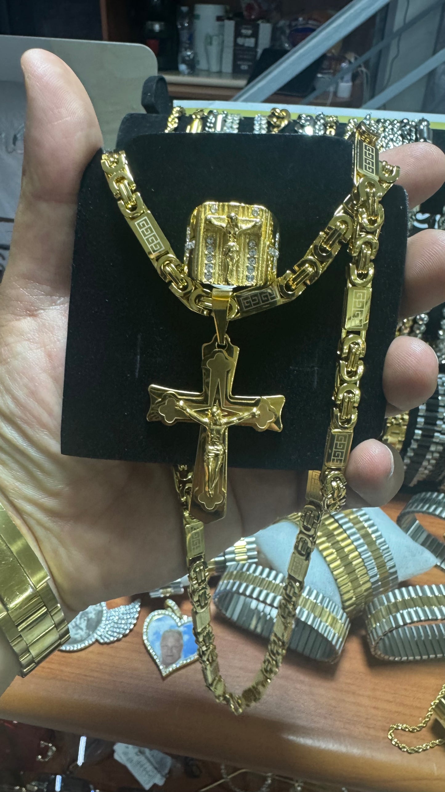 Combo tris oro acciaio croce*11
