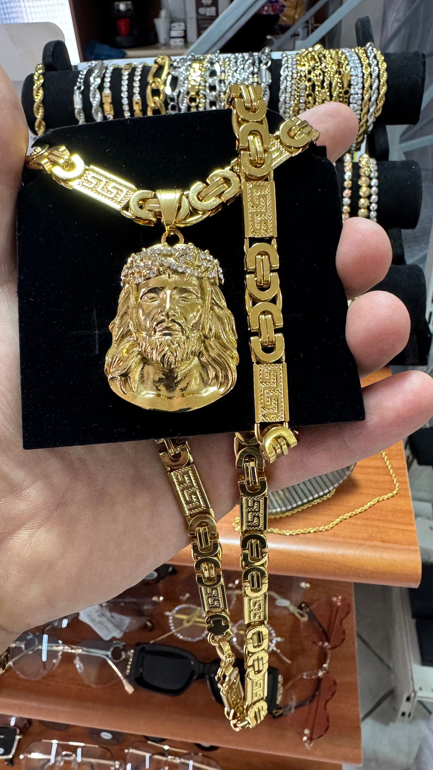 Combo kit Gesù acciaio oro *116