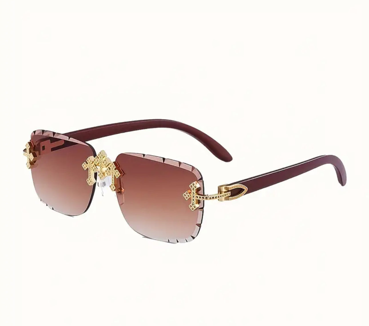 Occhiali unisex marroni te croci *47