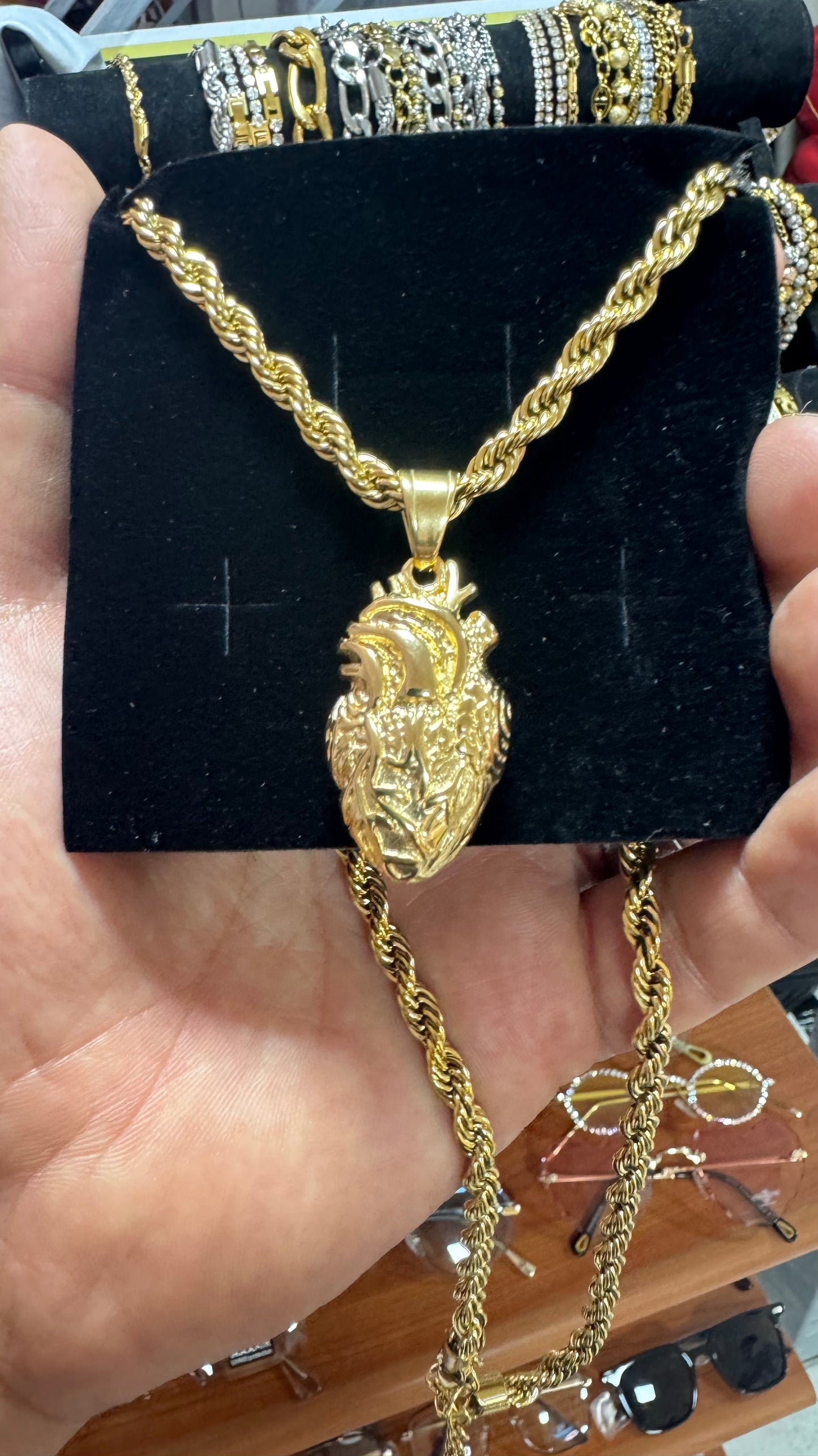 Combo kit Cuore acciaio oro *125