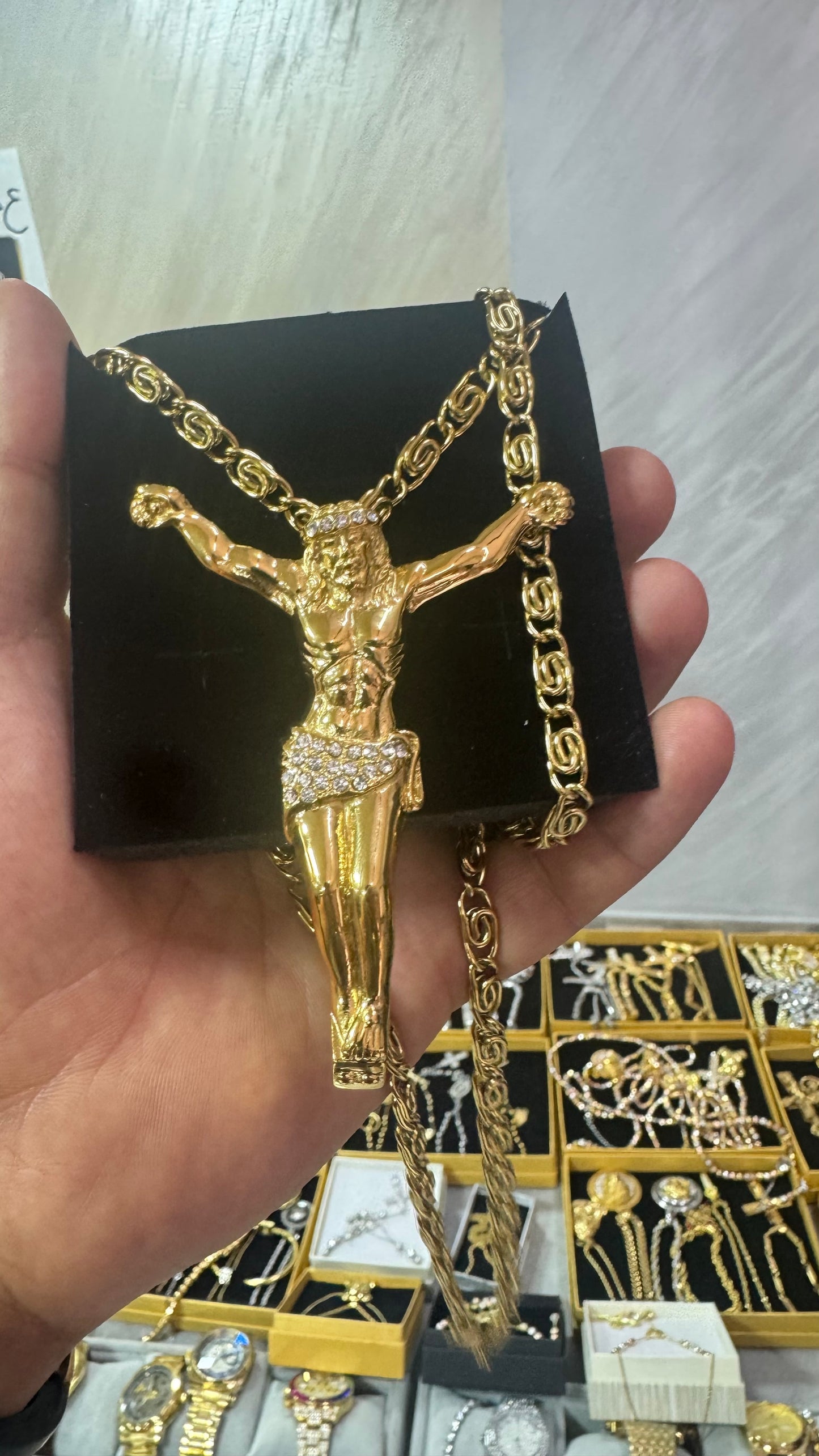 Combo kit Gesù grande acciaio oro *134