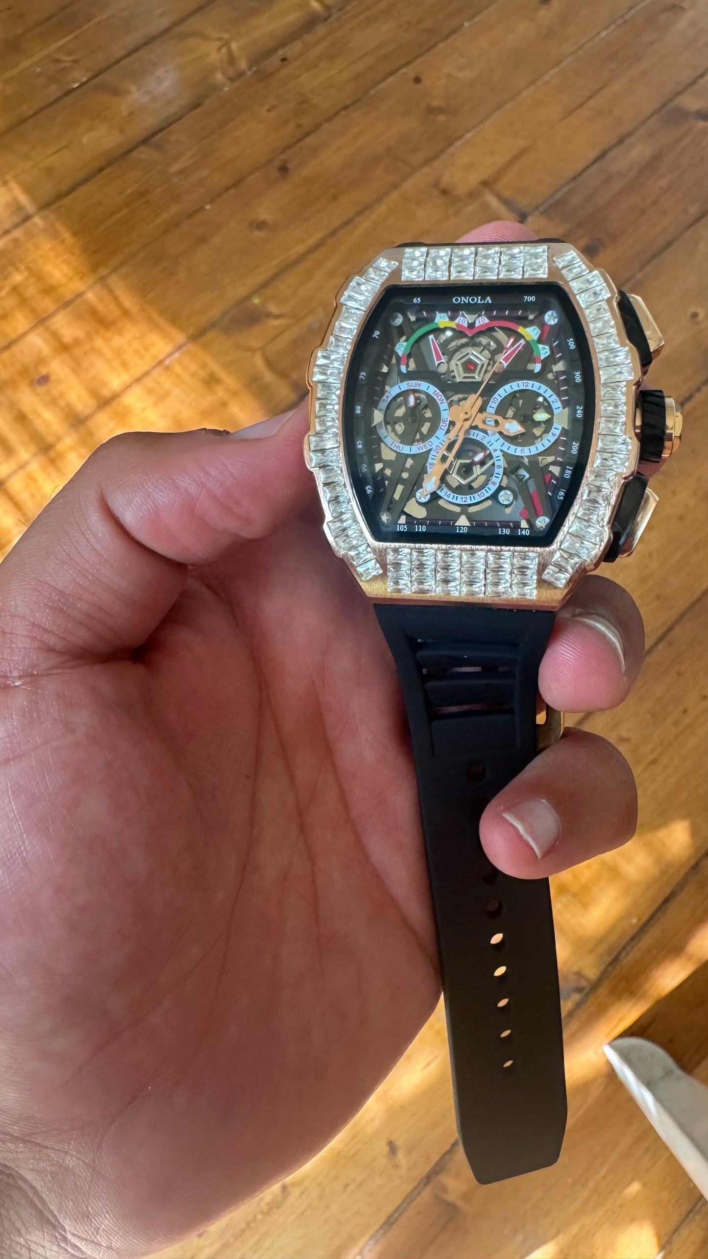 Orologio acciaio oro automatico*34