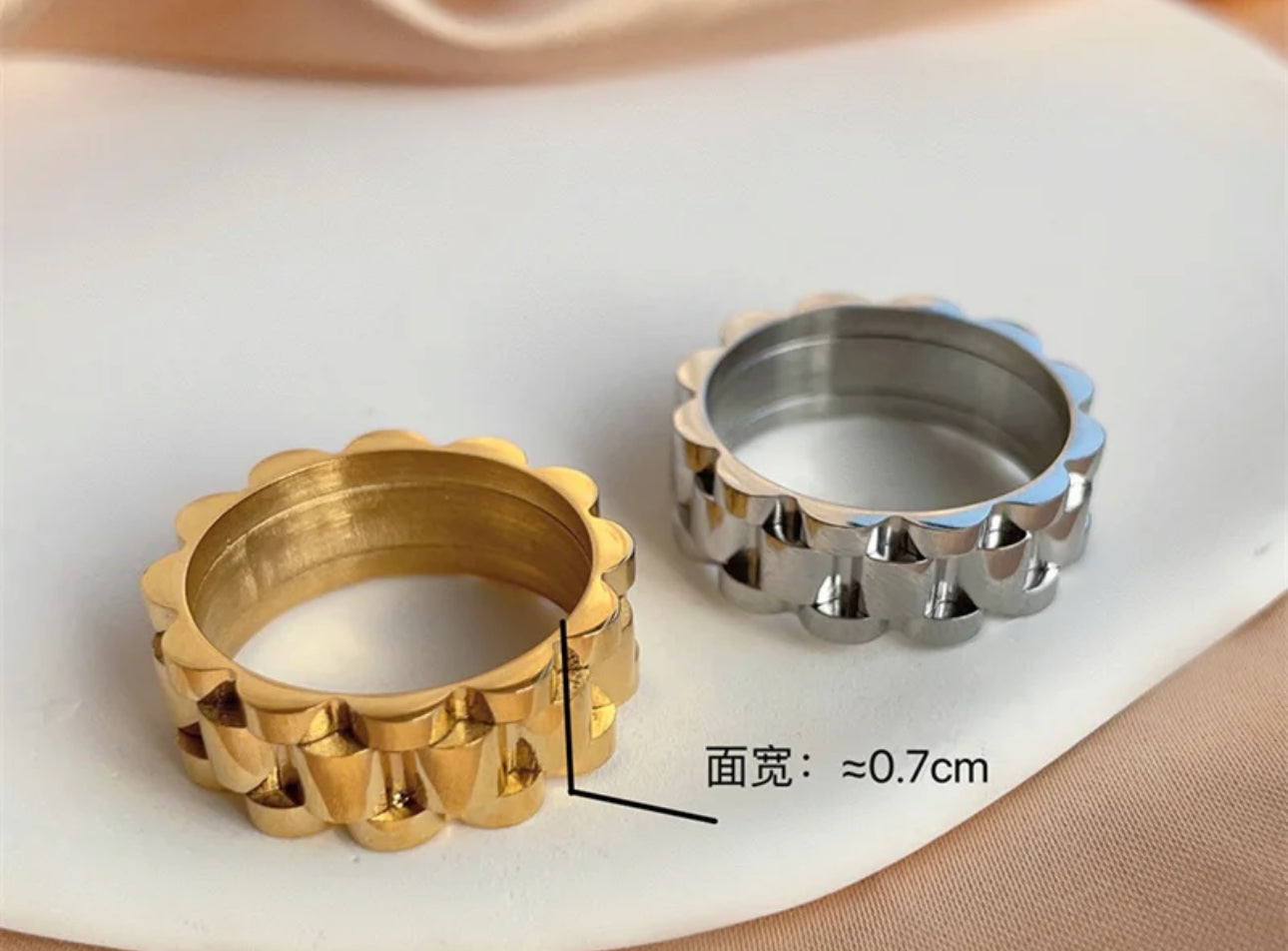 Anello acciaio unisex *10