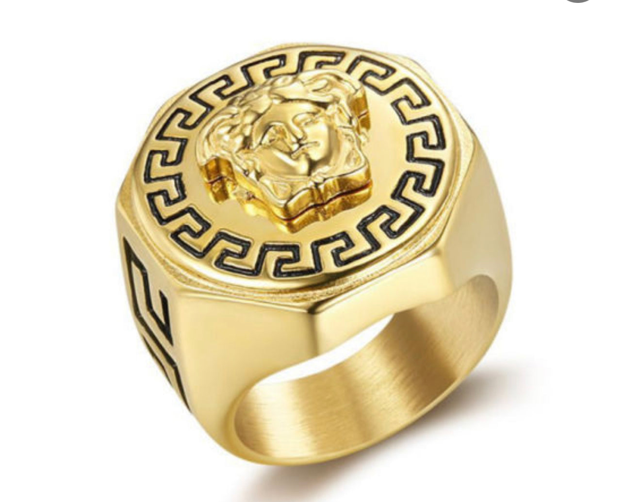 Anello con medusa acciaio *07