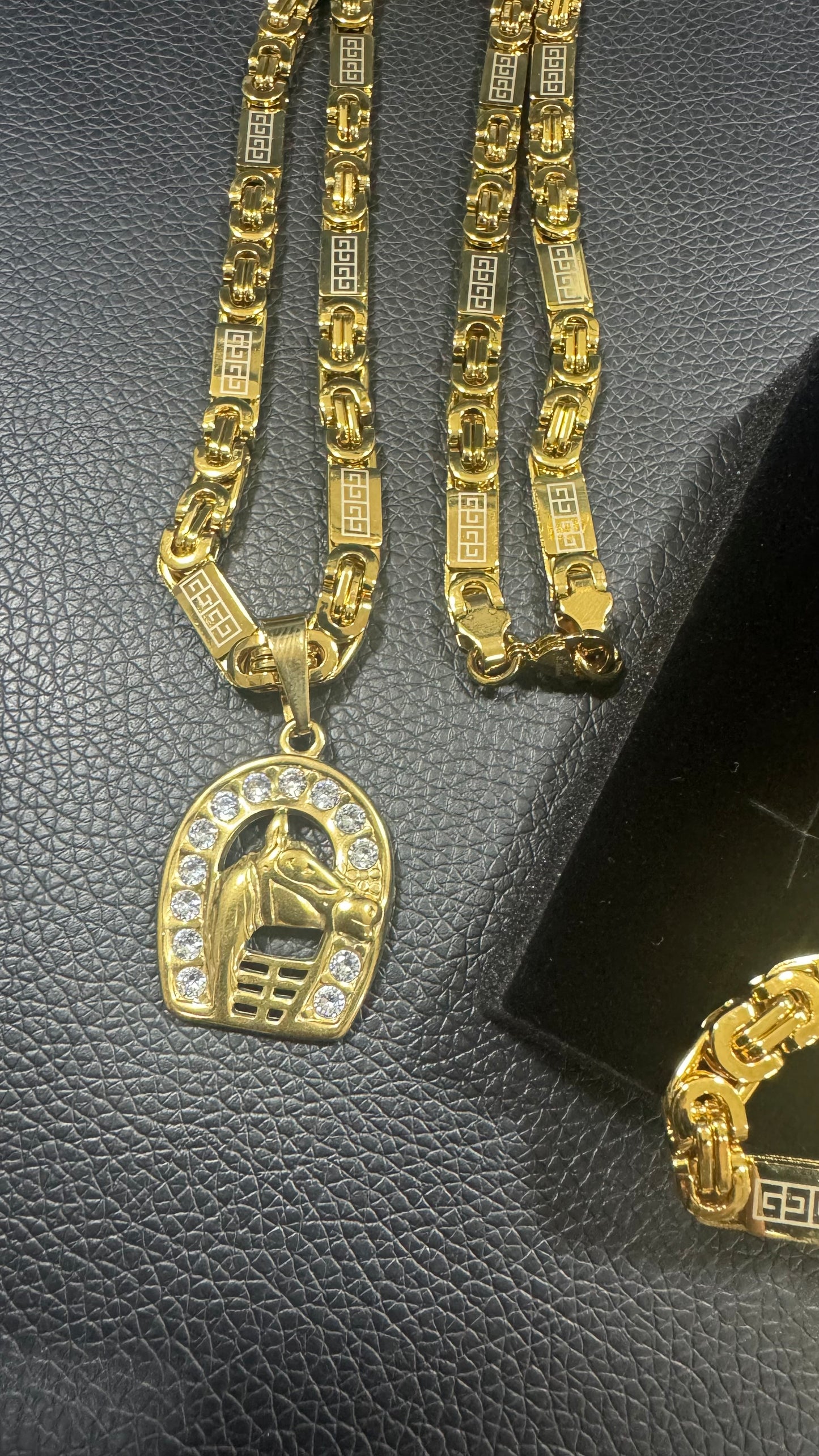 Combo tris acciaio oro cavallo*13