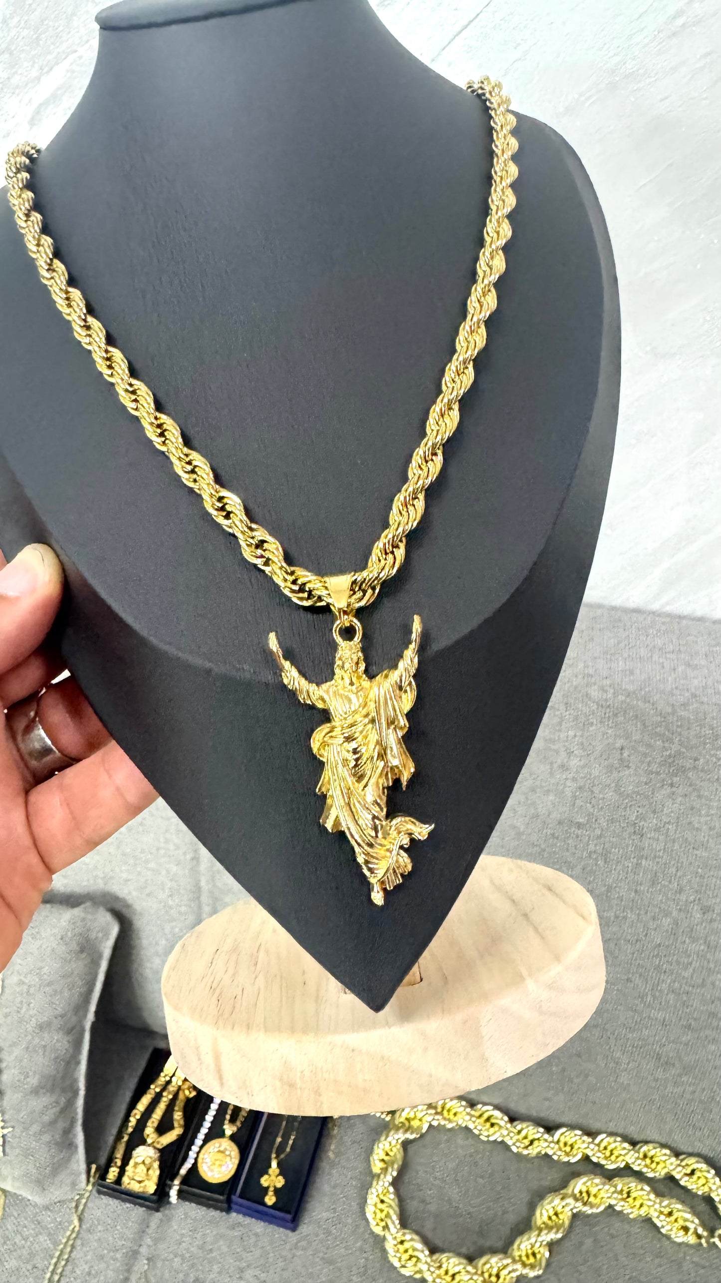 Combo kit Gesù acciaio oro *126