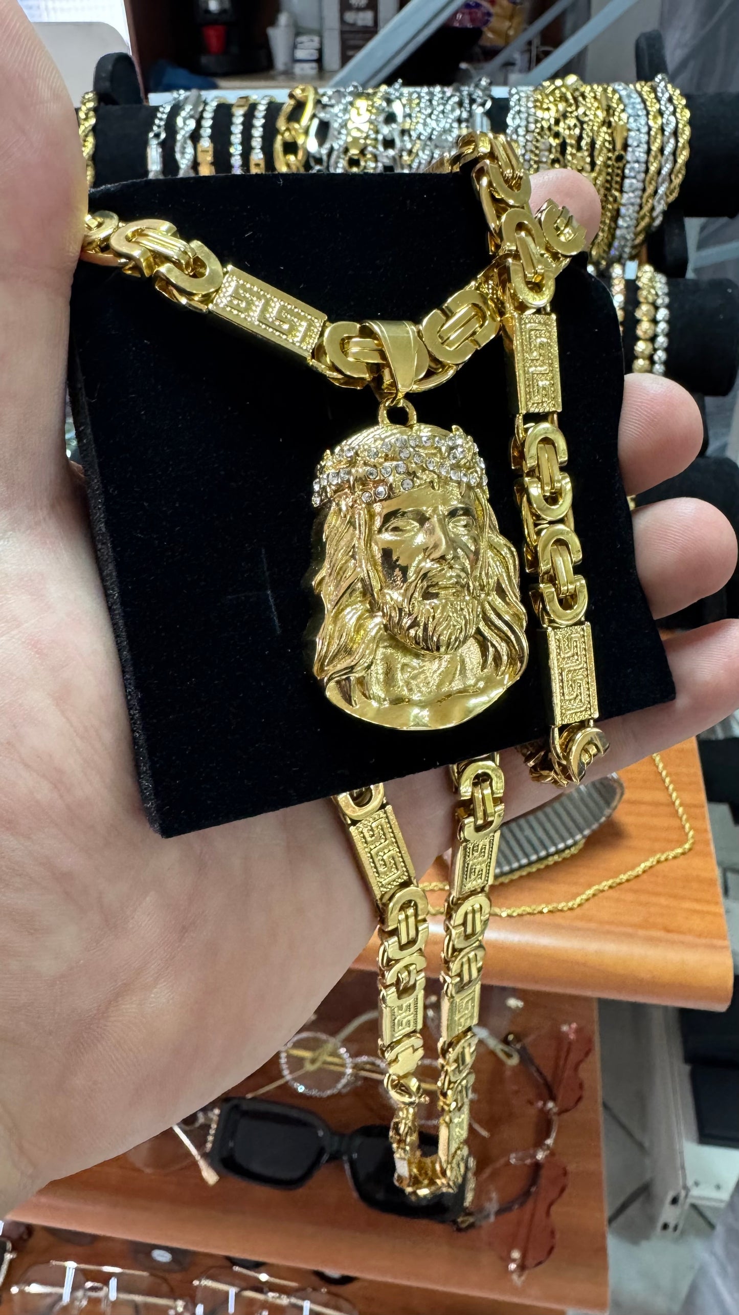 Combo kit Gesù acciaio oro *116