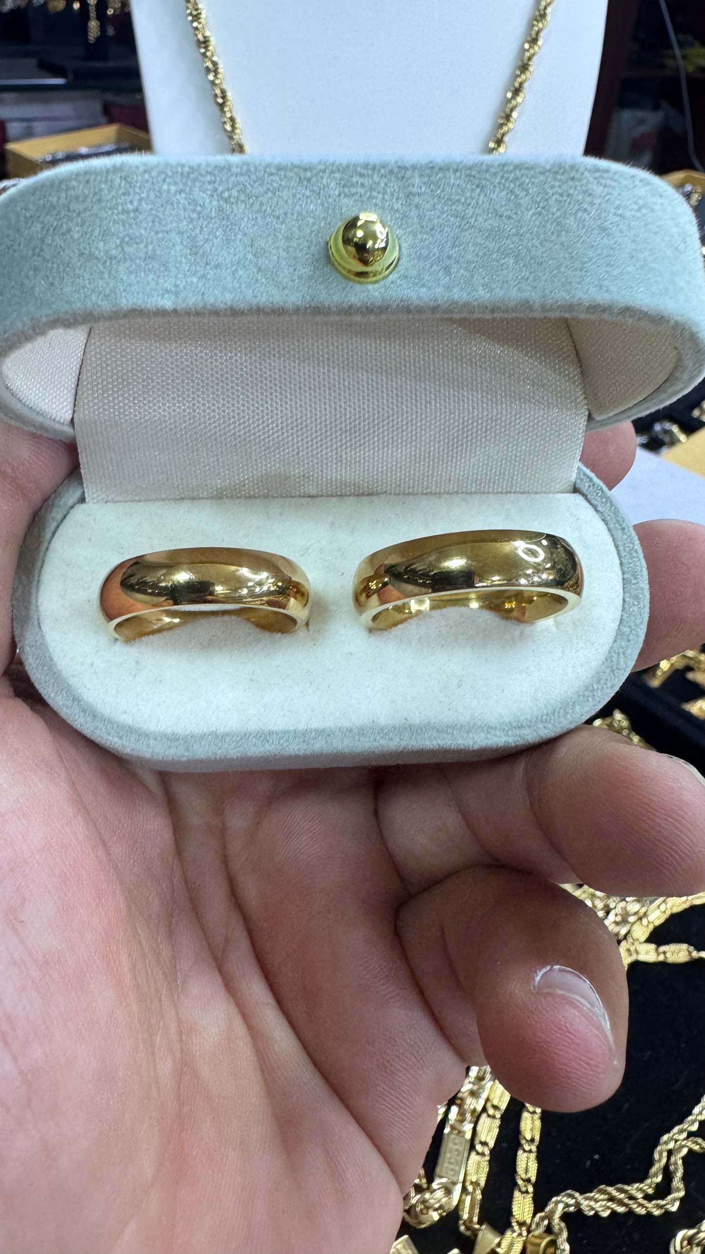 Coppia fedi/fedine Acciaio oro *08