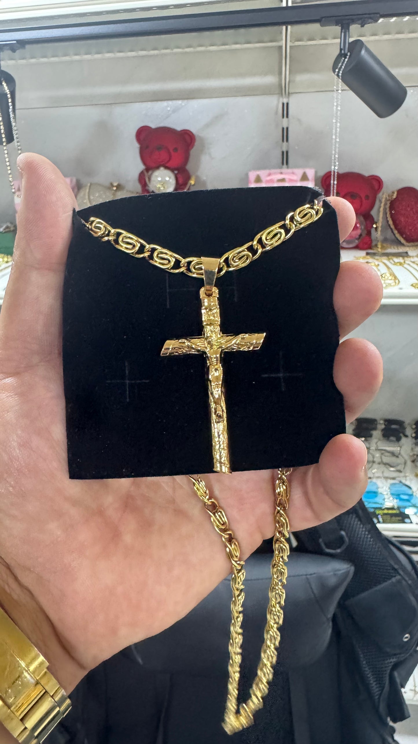 Combo kit croce acciaio oro *154