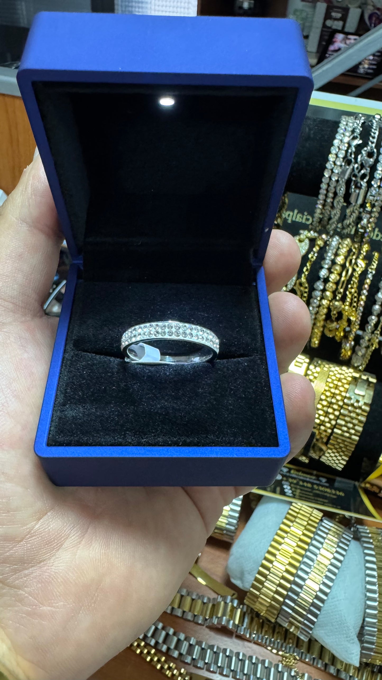 Anello acciaio Diamond *41