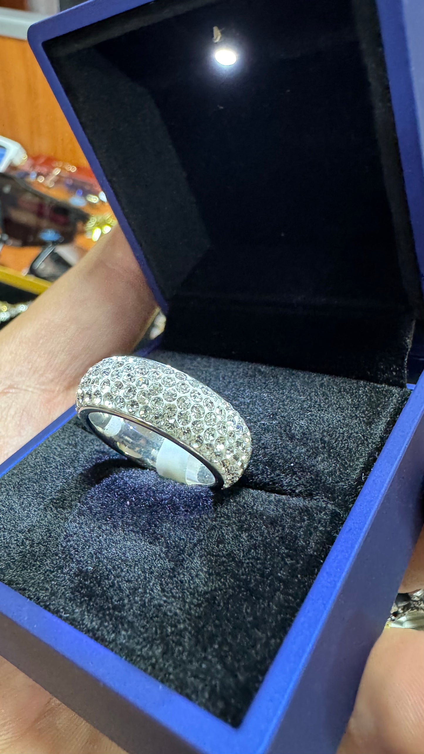 Anello acciaio Diamond *44