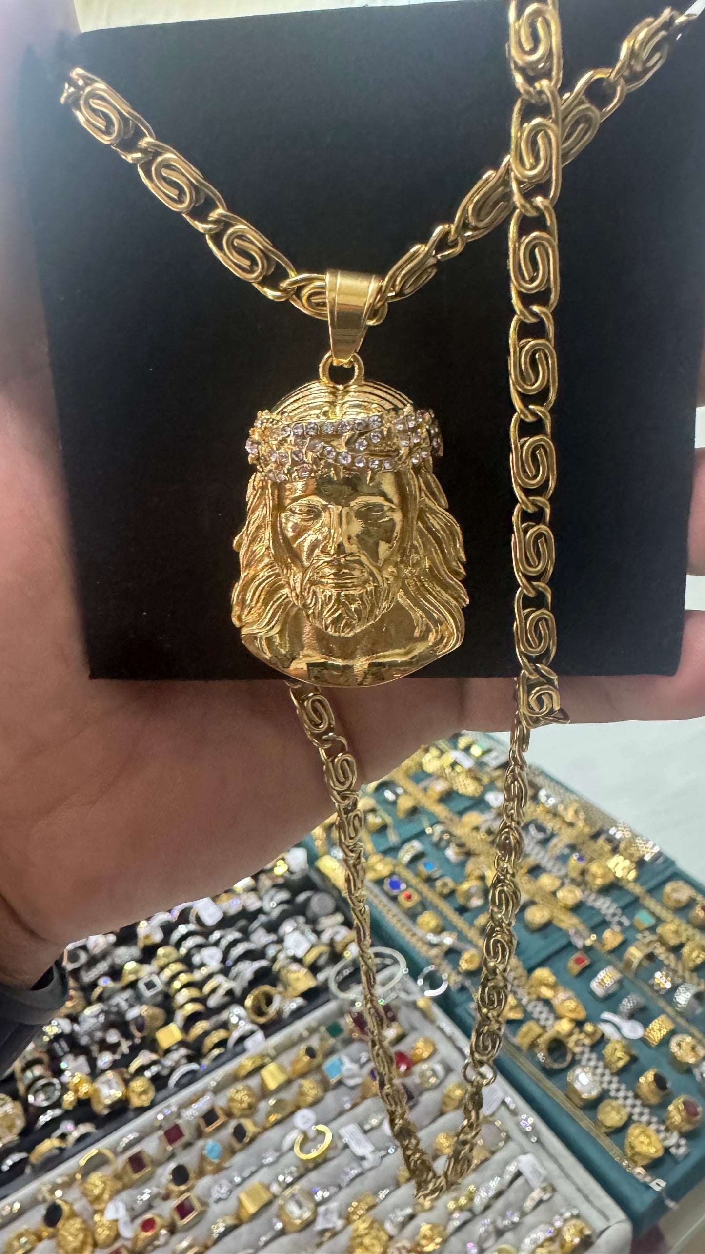 Combo kit Gesù Diamond acciaio oro *133