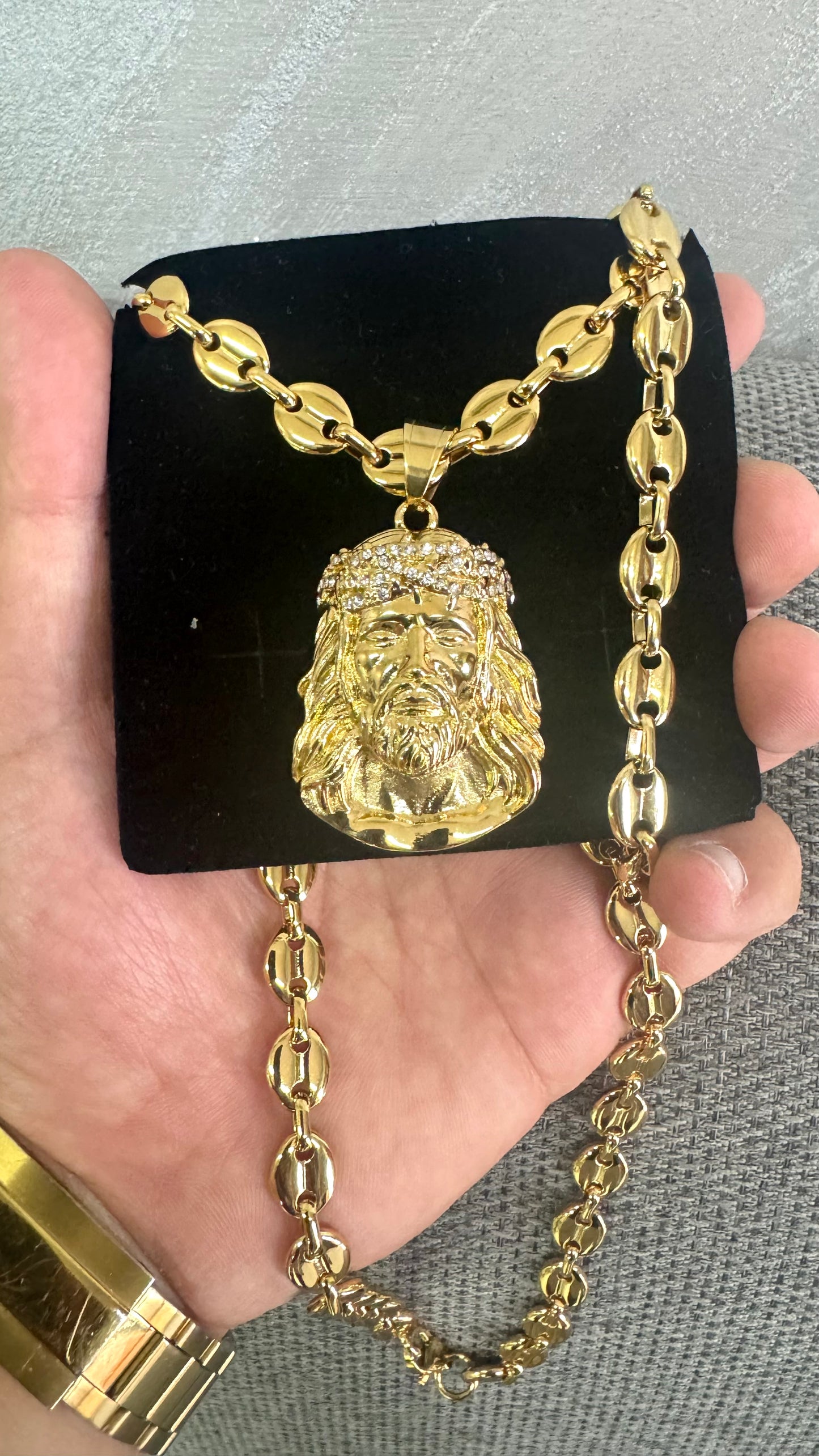 Combo kit Gesù acciaio oro *120