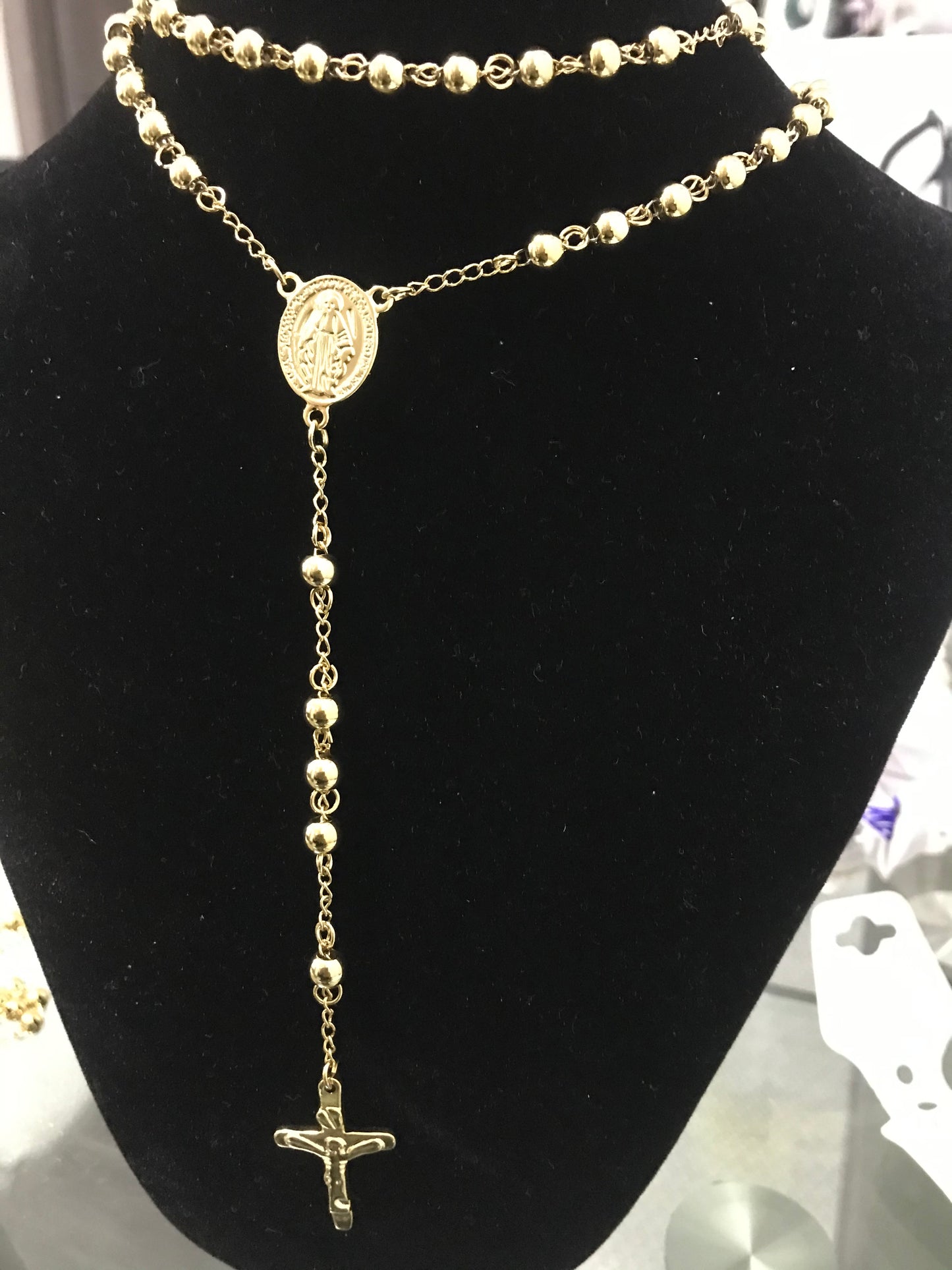 Rosario oro acciaio *28