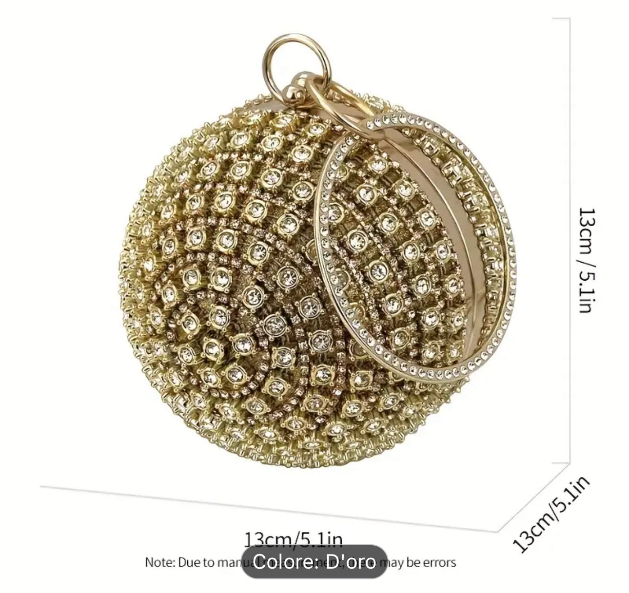 Borsa strass con anello grande *02