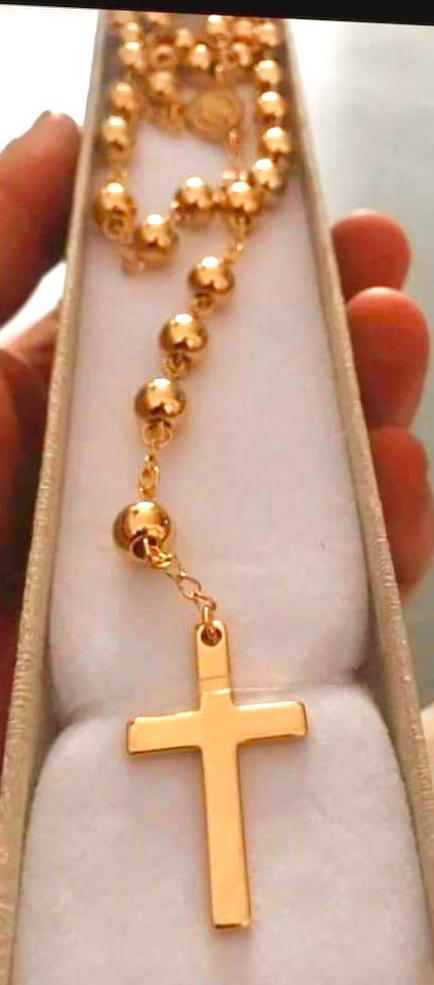 Rosario oro acciaio *28