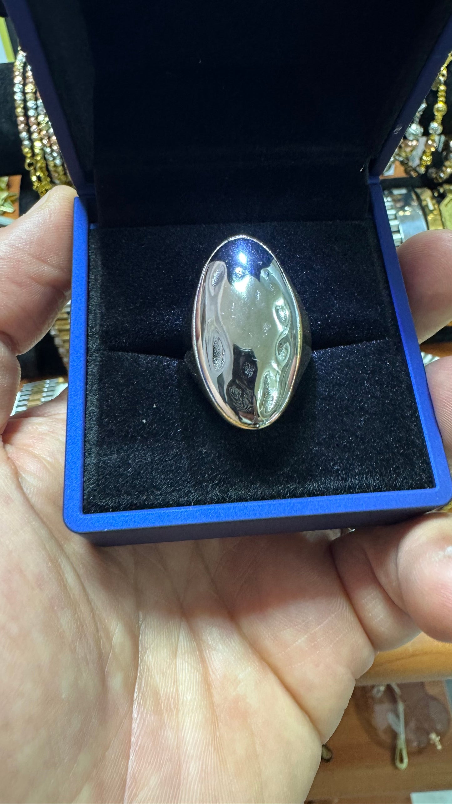 Anello acciaio oro *52