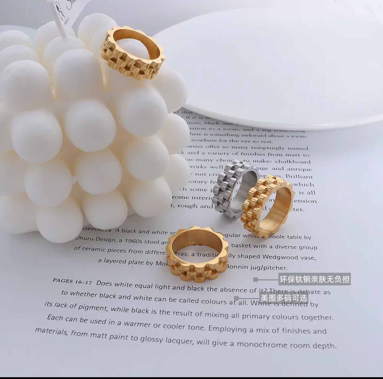 Anello acciaio unisex *10