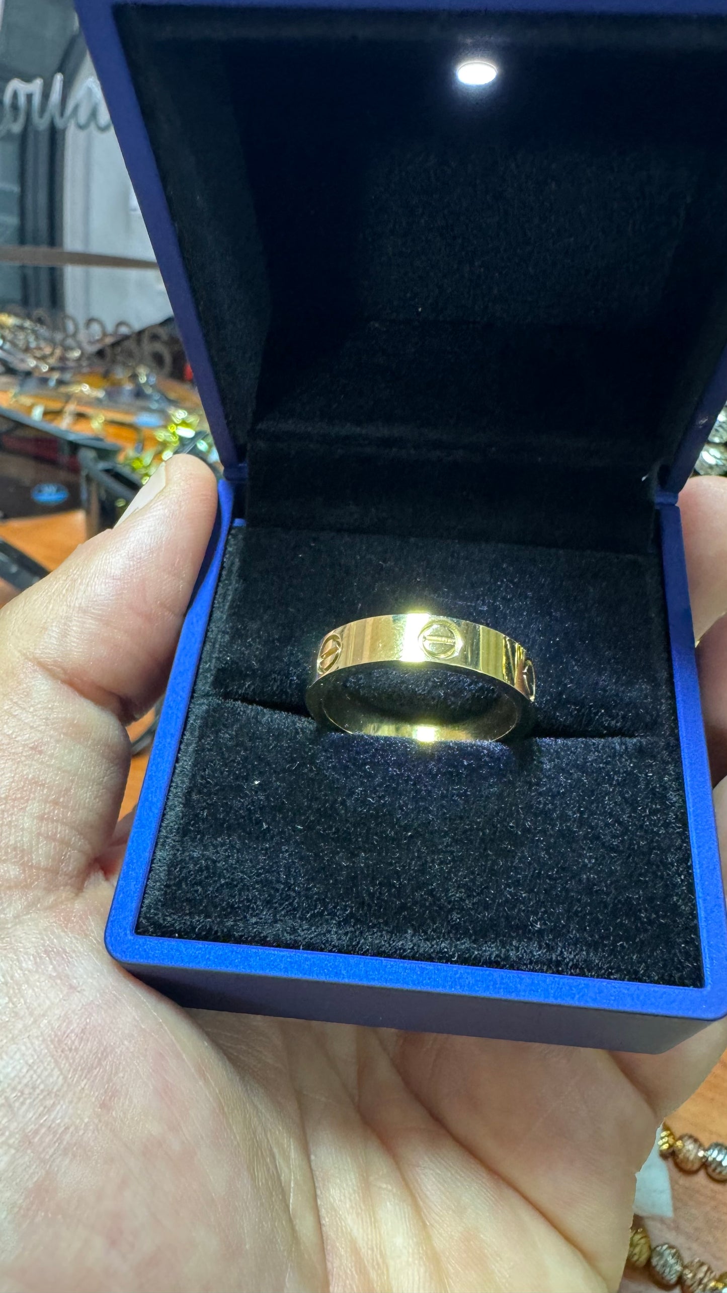 Anello acciaio oro *56