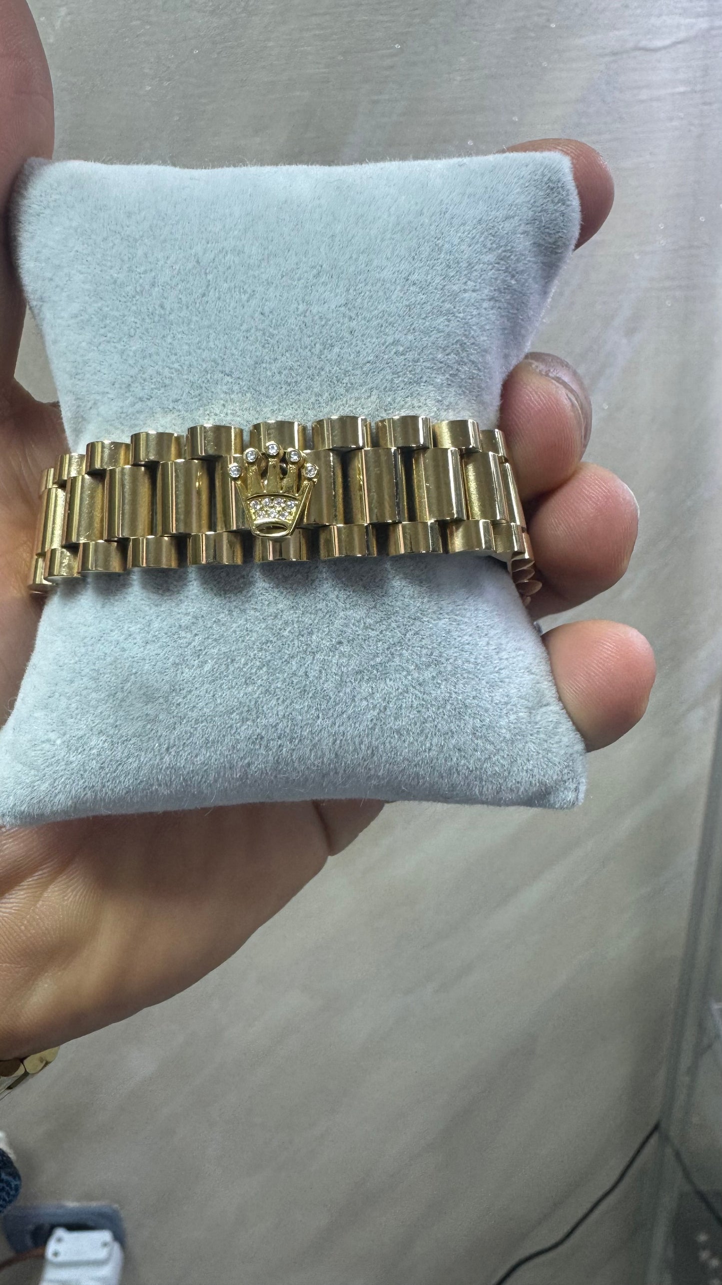 Bracciale president con corona acciaio *37