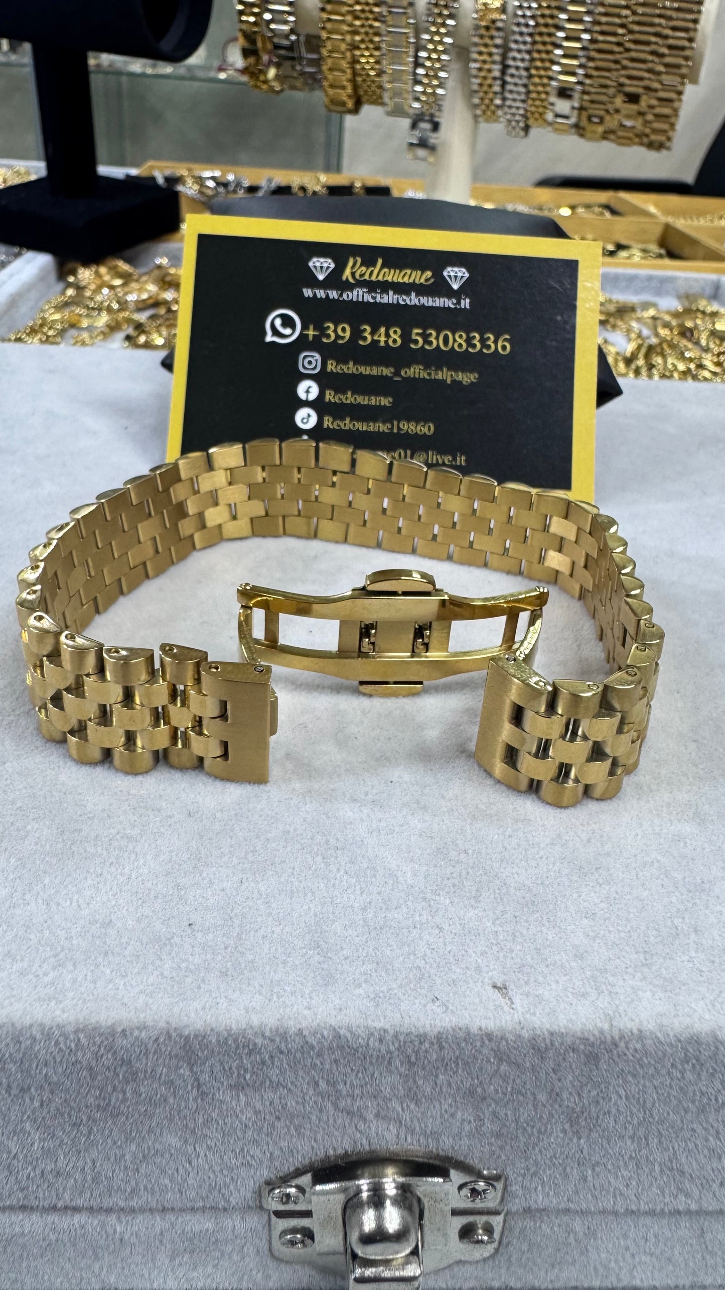 Bracciale modello giubileo acciaio oro *60