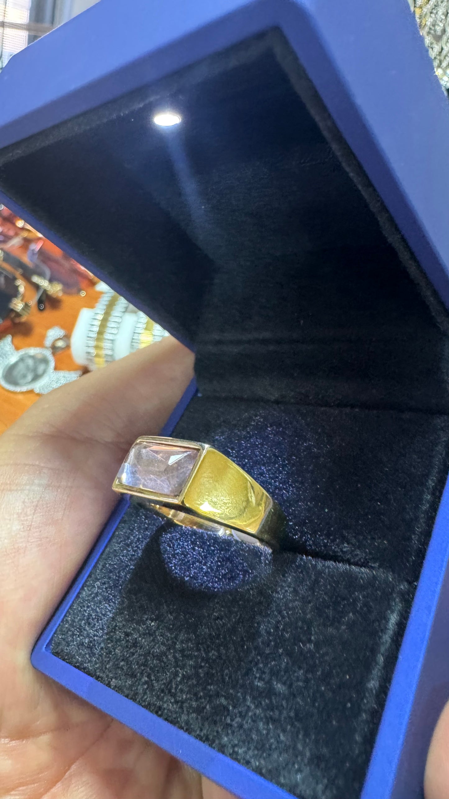 Anello acciaio oro *57