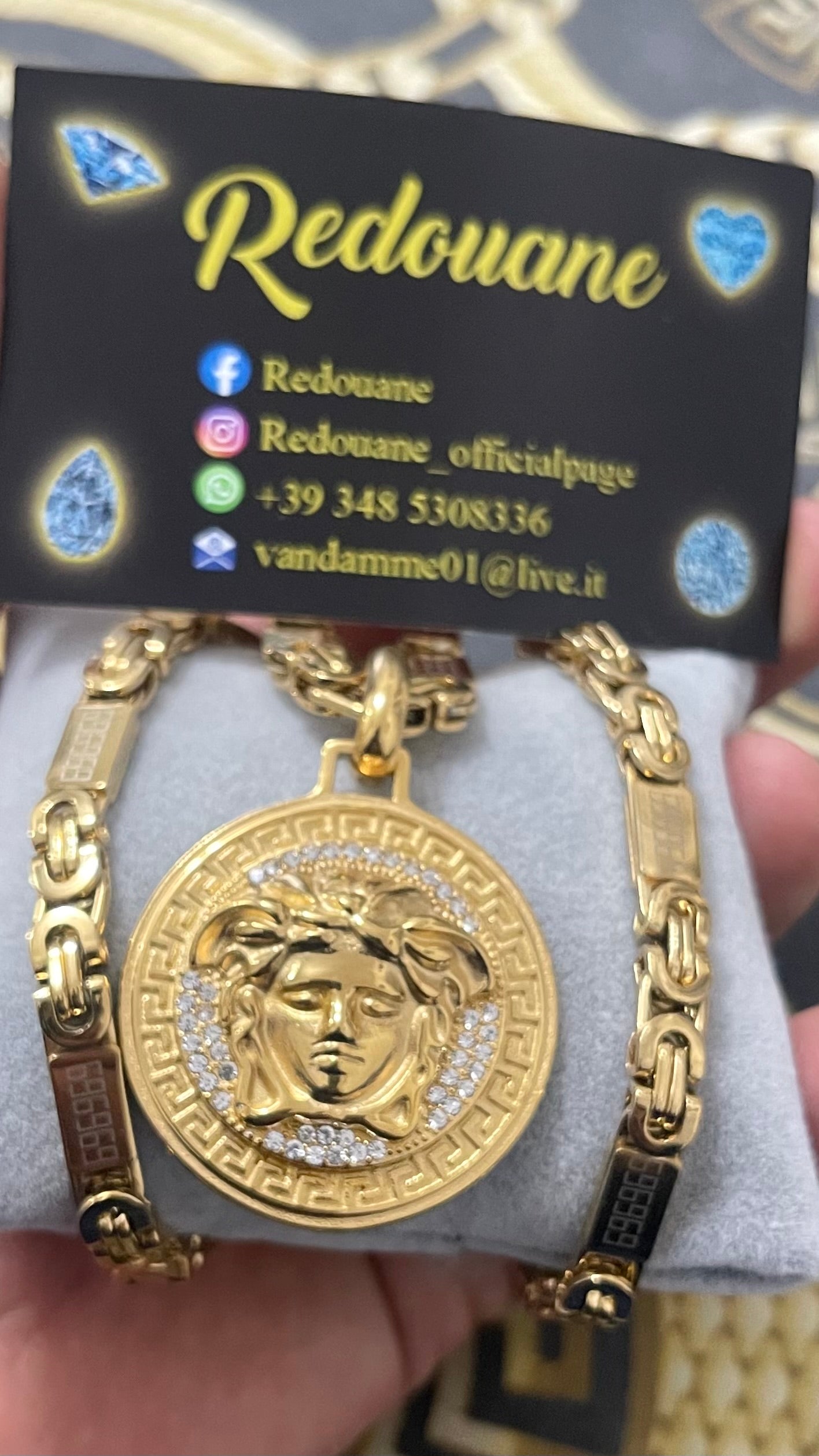 Combo kit acciaio oro medusa *30