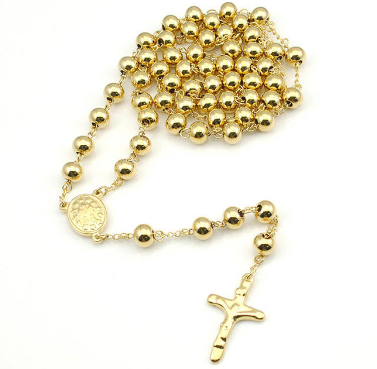 Rosario oro acciaio *28