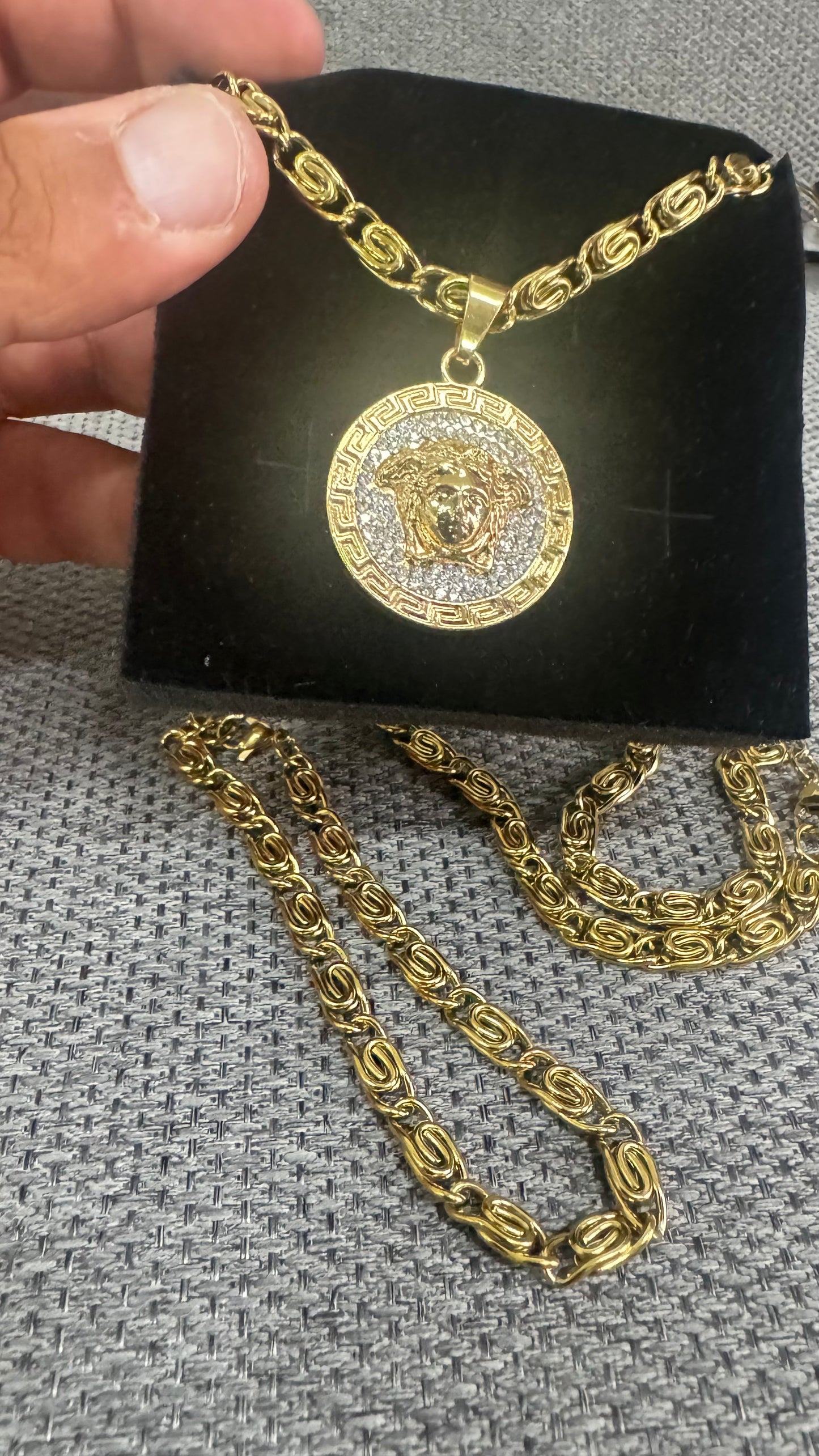 Combo kit medusa acciaio oro *129