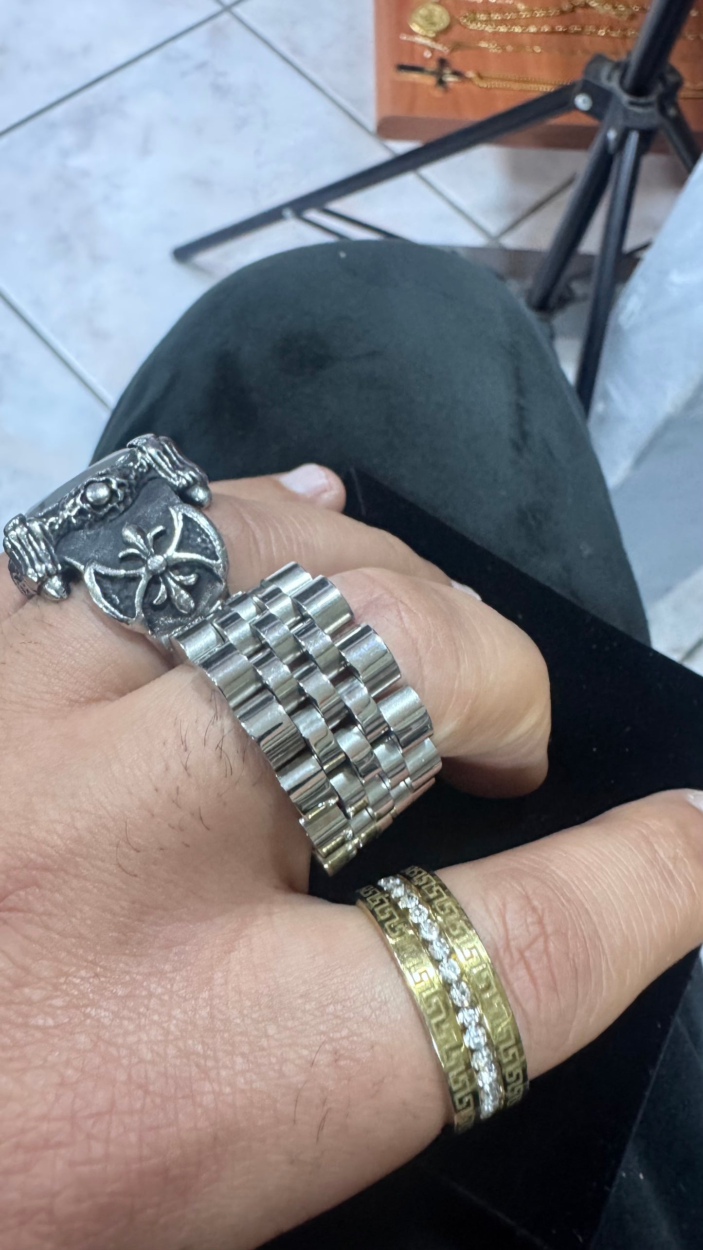 Anello giubileo morbido acciaio Argento *64