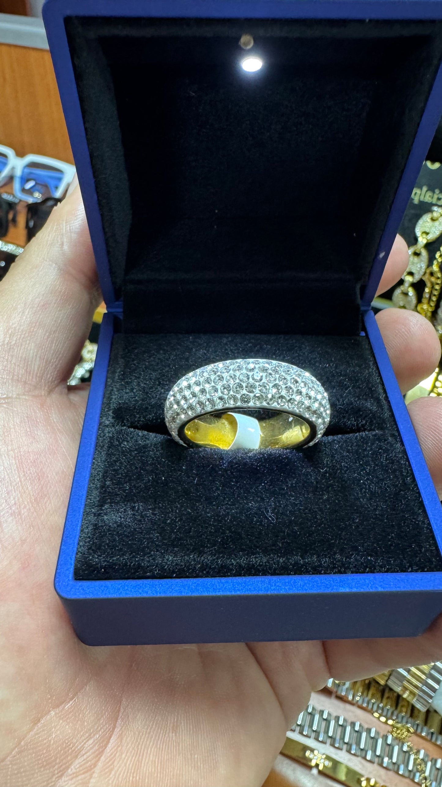 Anello acciaio Diamond *46
